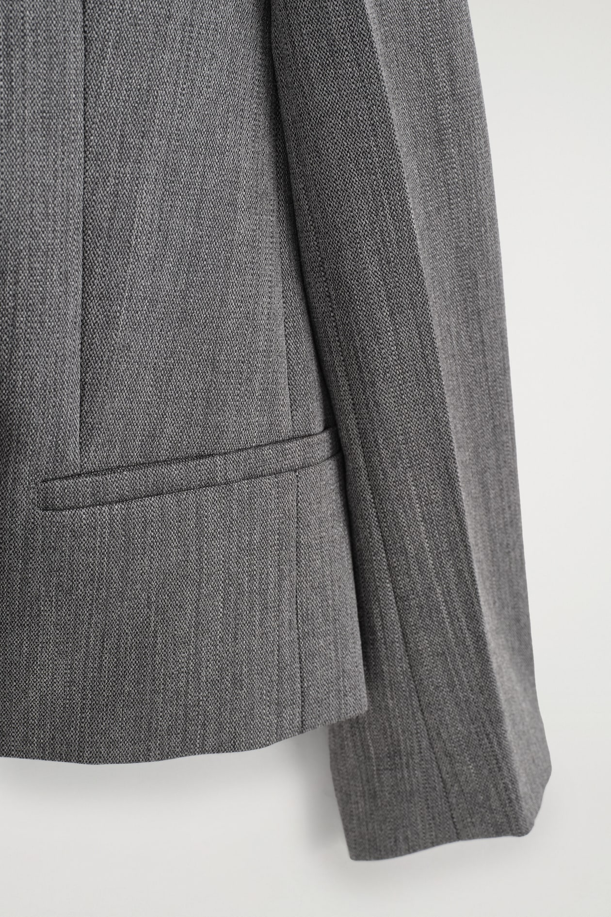 EXAGGERATED WOOL BLAZER — HEATHER