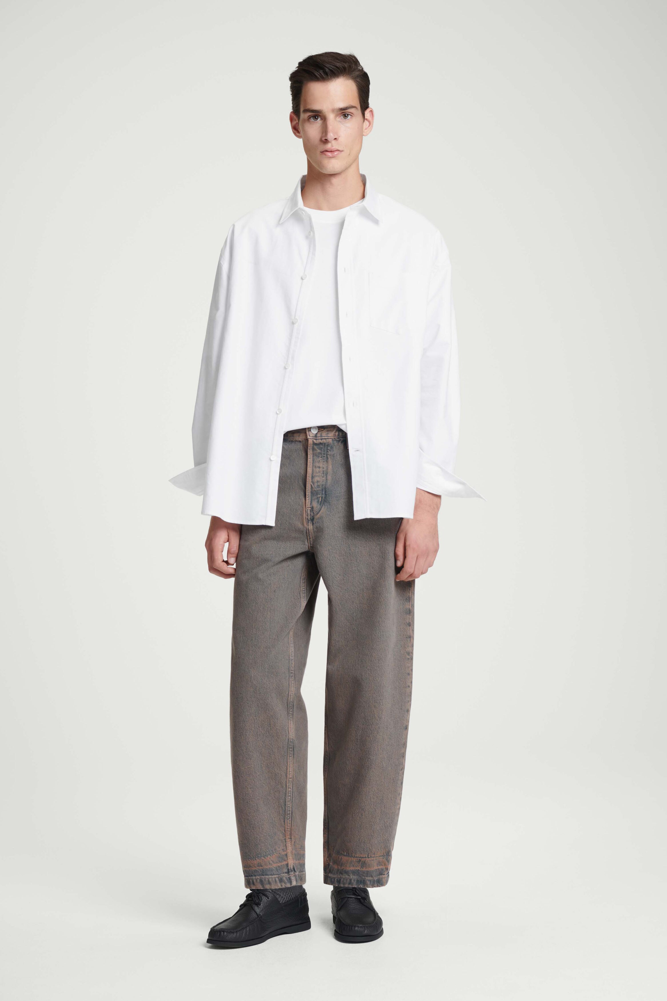 DOME STRAIGHT-LEG JEANS - APRICOT OVERDYE | COS