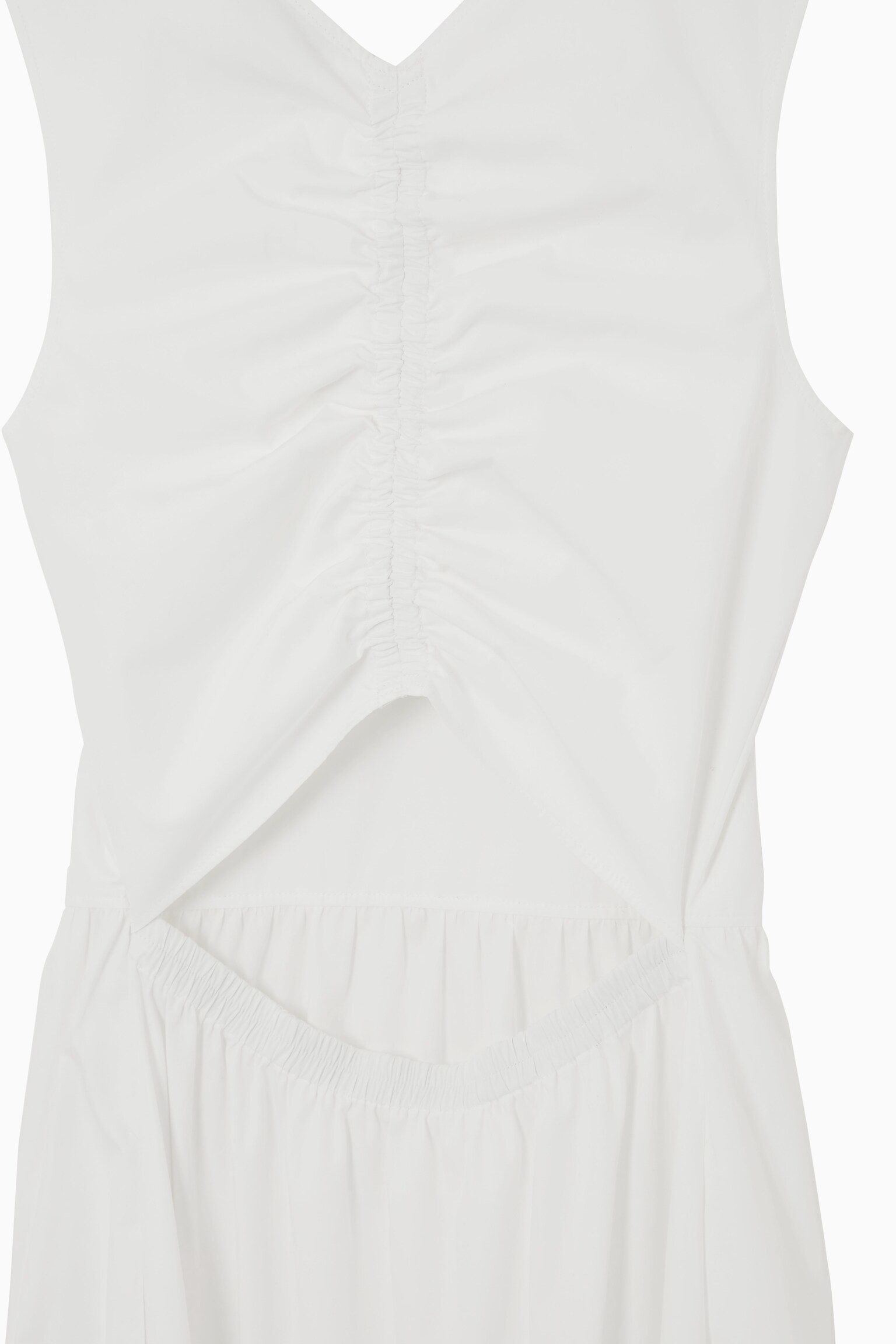 ROBE MIDI DOS AJOURÉ VOLANTS - BLANC - 2
