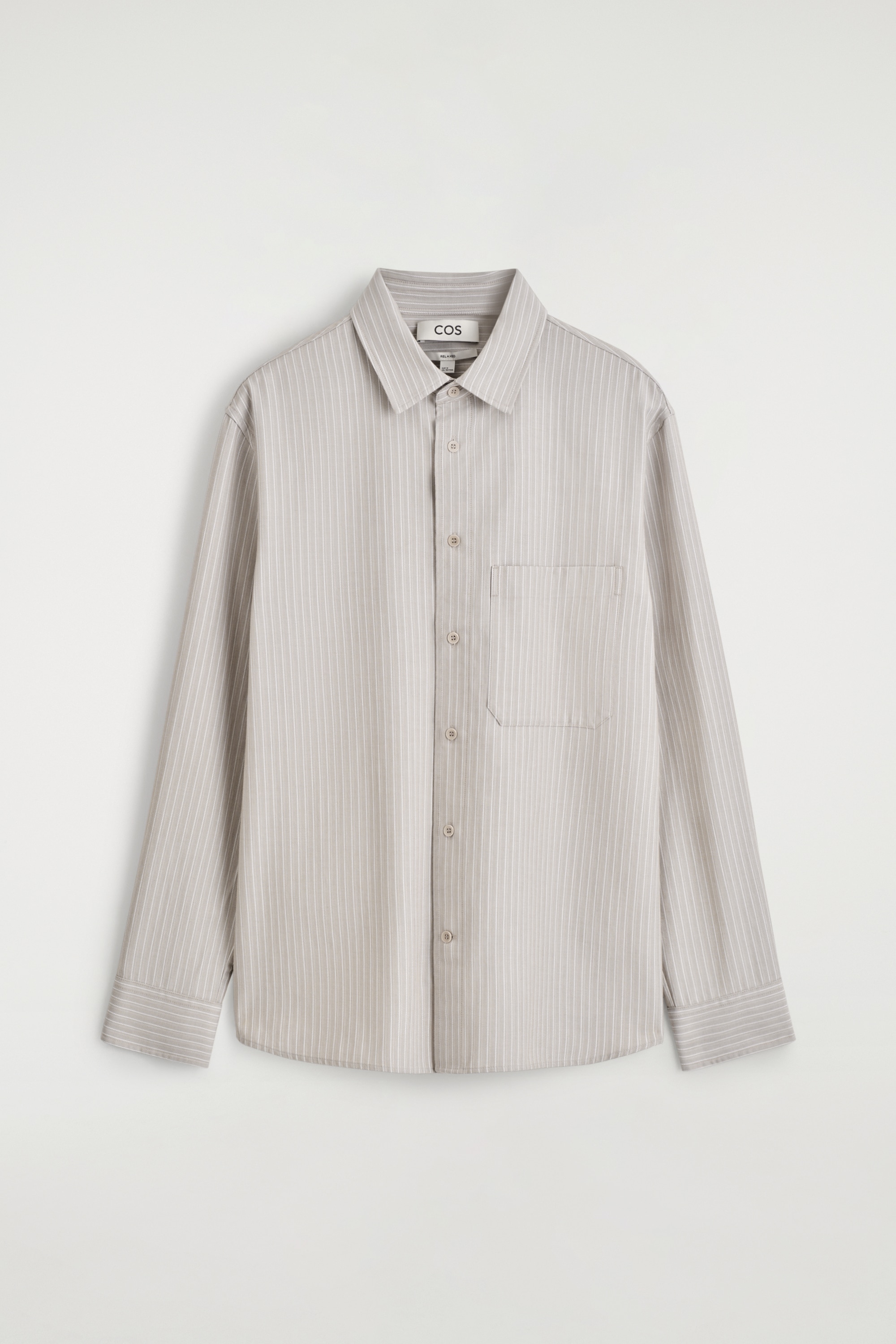 RELAXED TWILL SHIRT - MOLE / STRIPED/NAVY