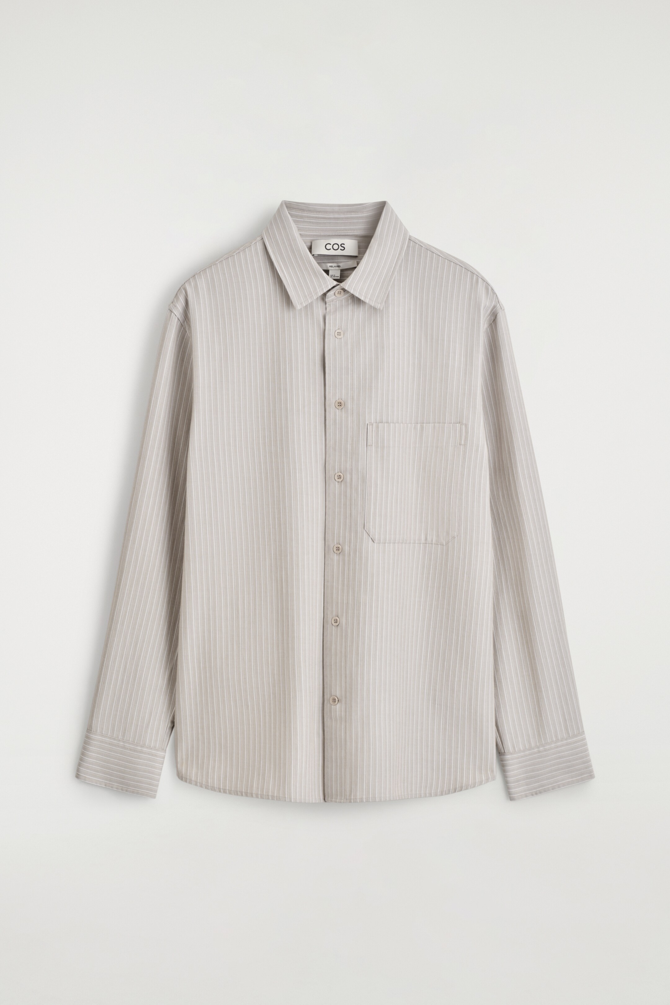 Agrandir l'image: CHEMISE DÉCONTRACTÉE EN SERGÉ - TAUPE / RAYURES - HOMME | H&M BE 6