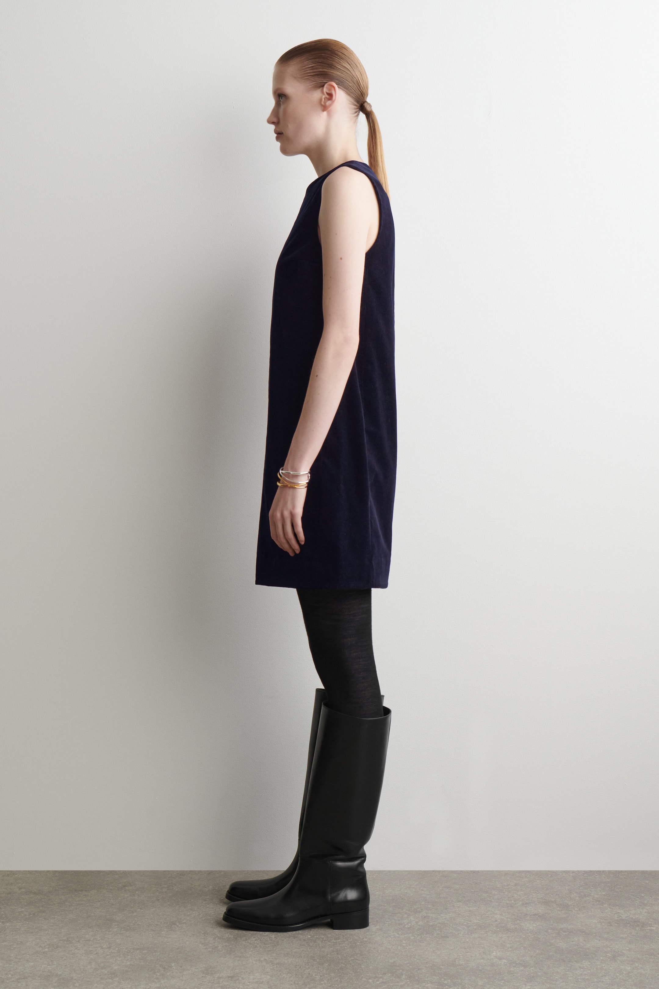 CORDUROY MINI SHIFT DRESS