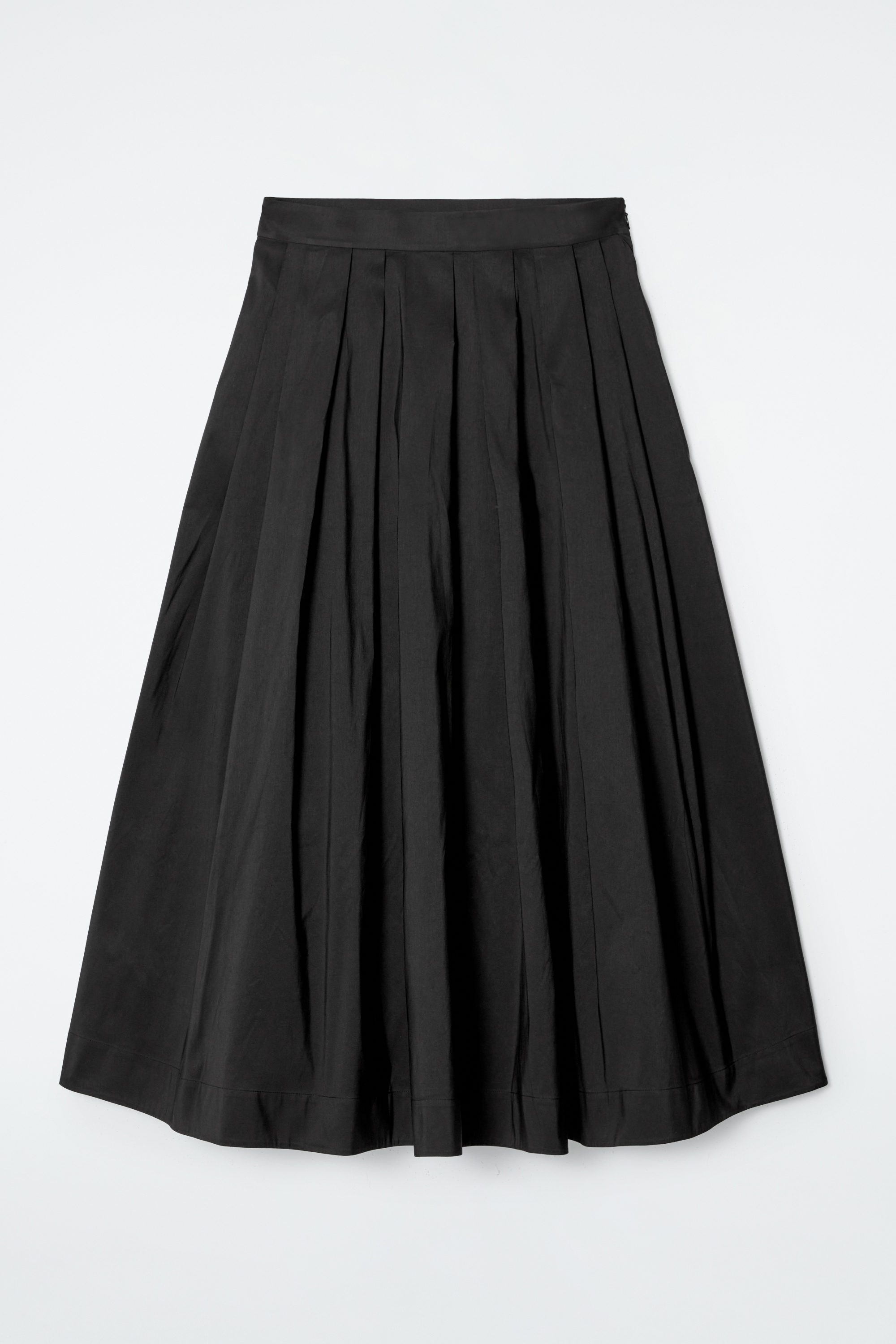 PLEATED A-LINE MIDI SKIRT - BLACK | COS