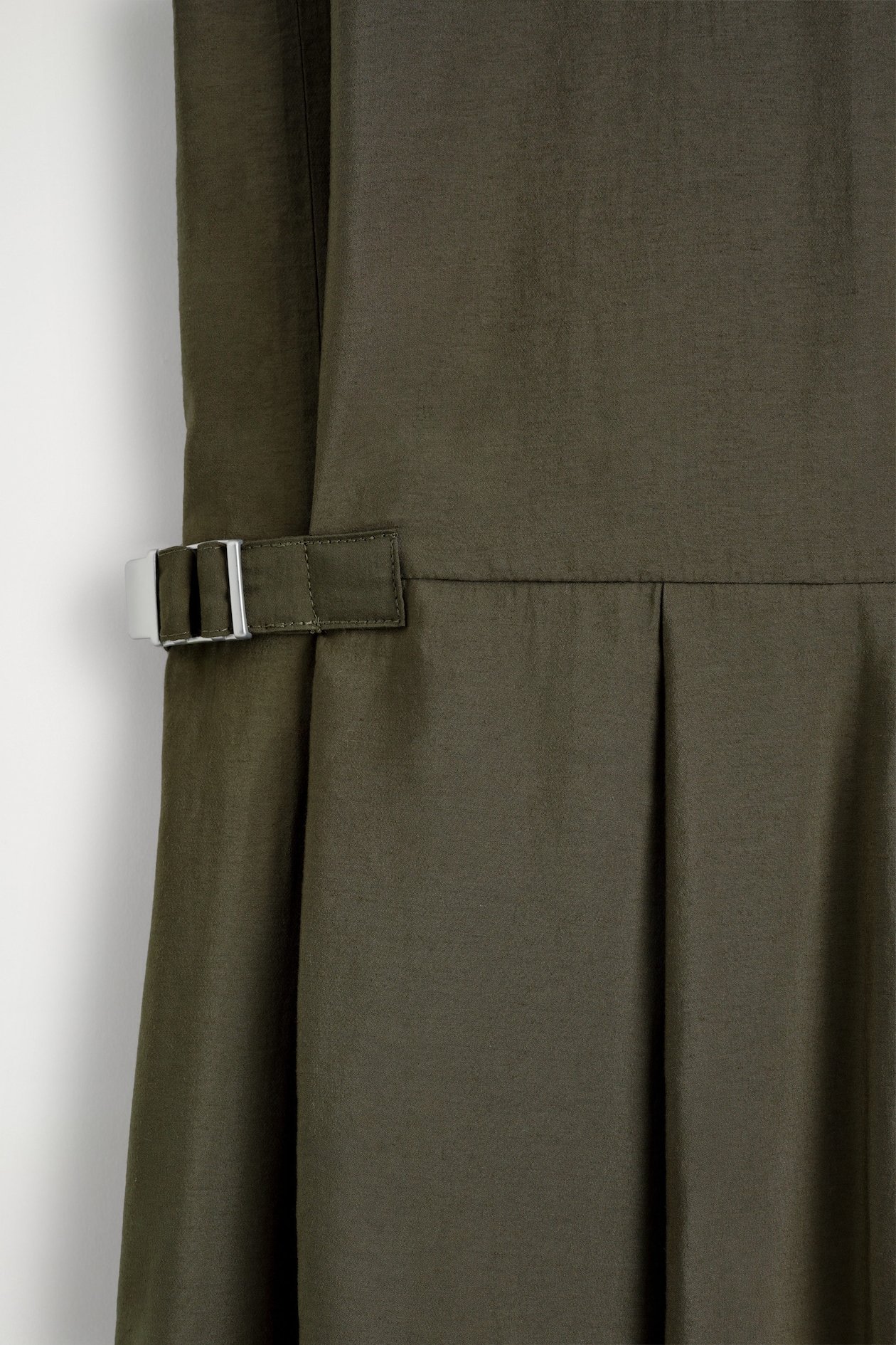 SHAWL-COLLAR UTILITY JUMPSUIT — KHAKI