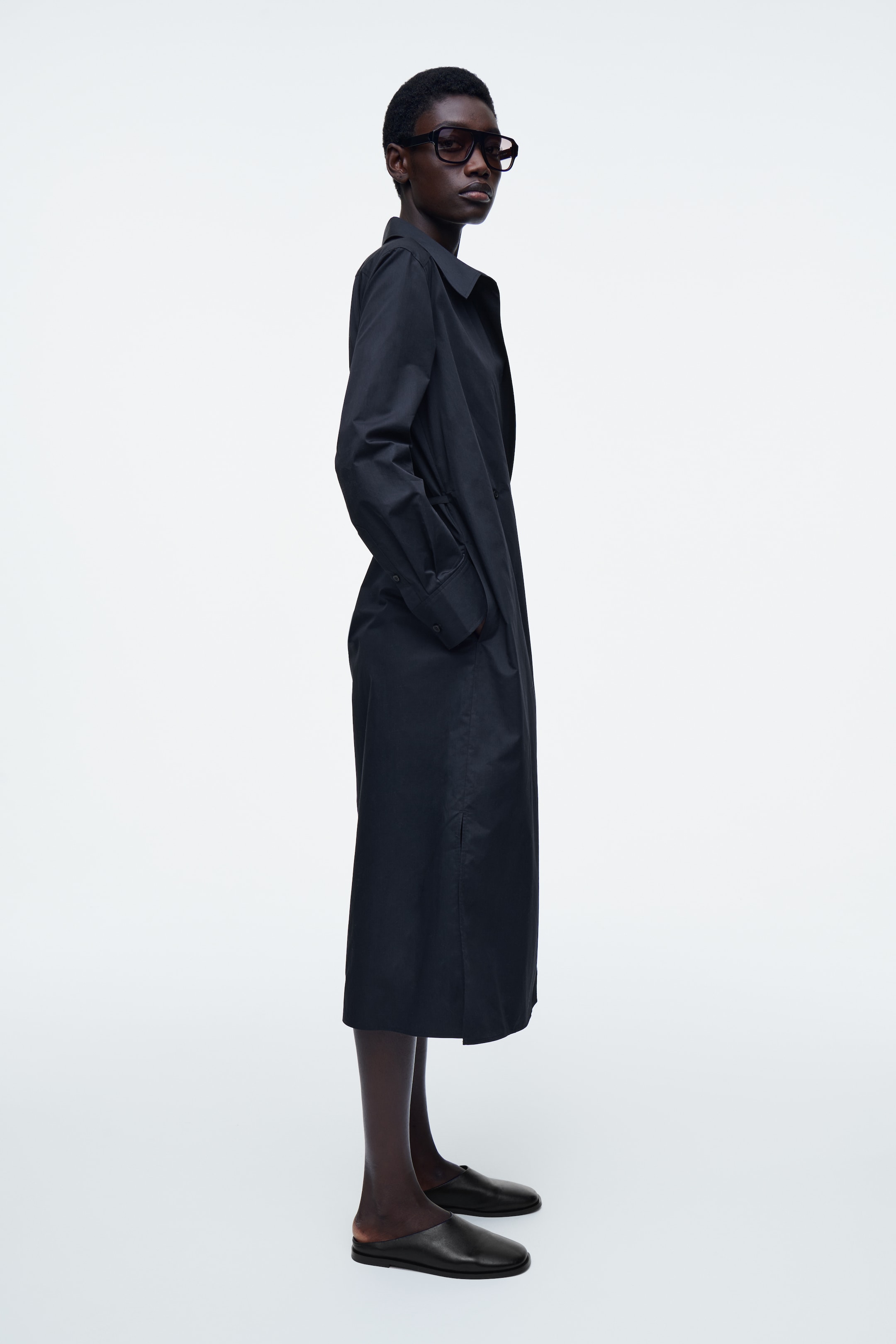 Visualizza immagine più grande: CHEMISIER MIDI DOPPIOPETTO - BLU NAVY - DONNA | H&M IT 3