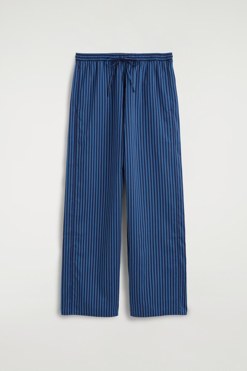 Piped Striped Drawstring Pants