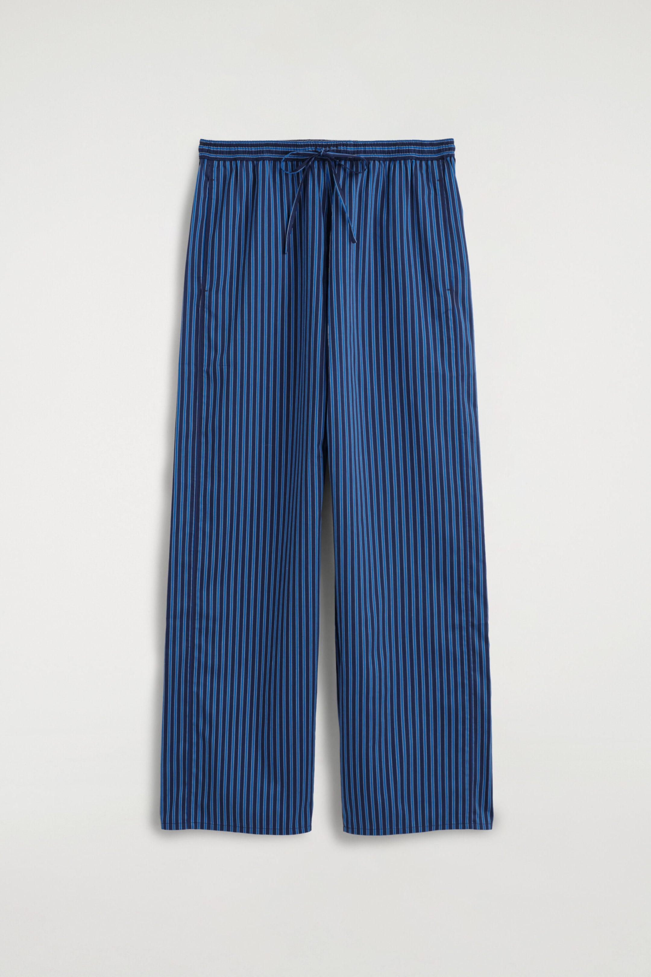 PIPED STRIPED DRAWSTRING PANTS