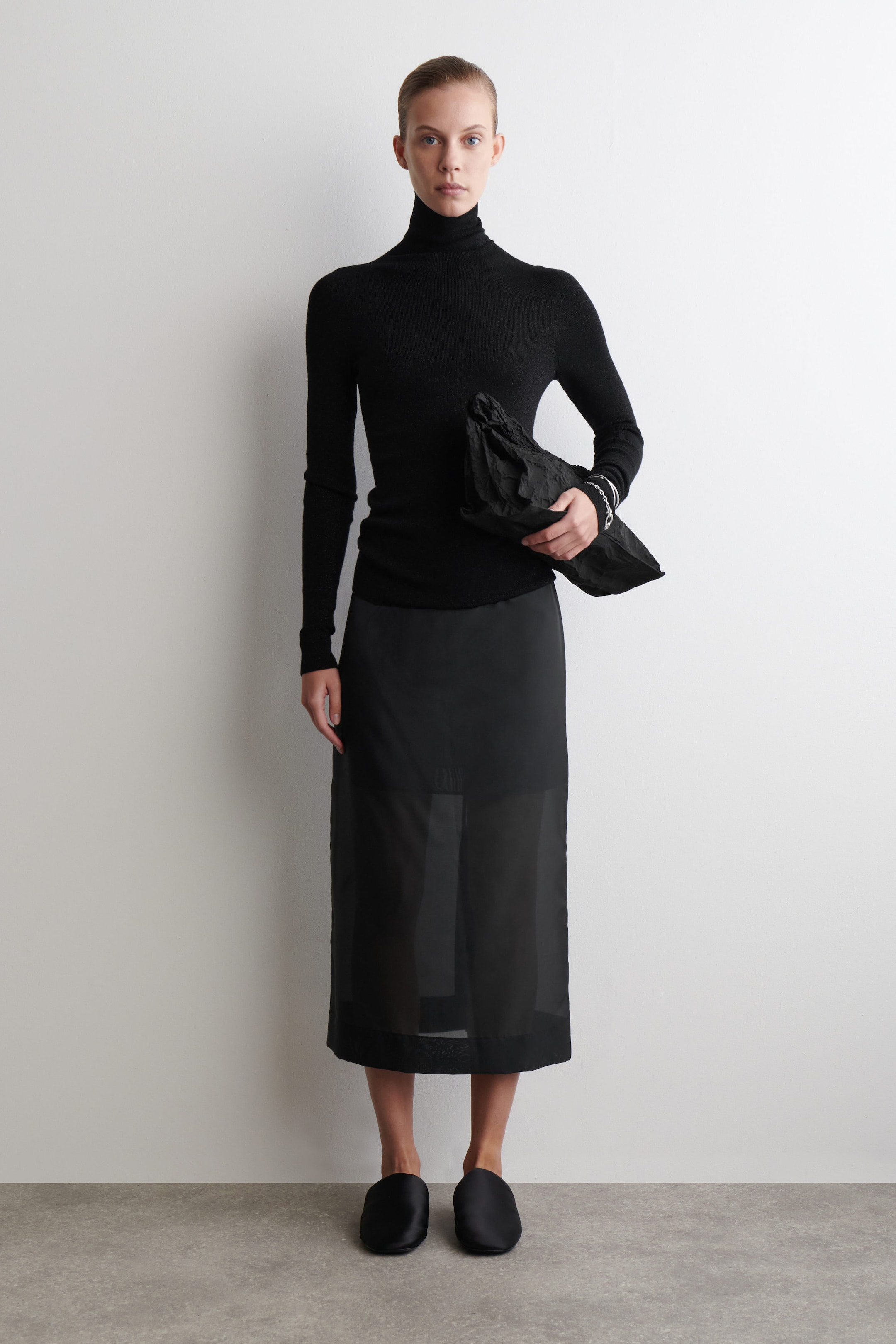 SPARKLY SEAMLESS WOOL SWEATER