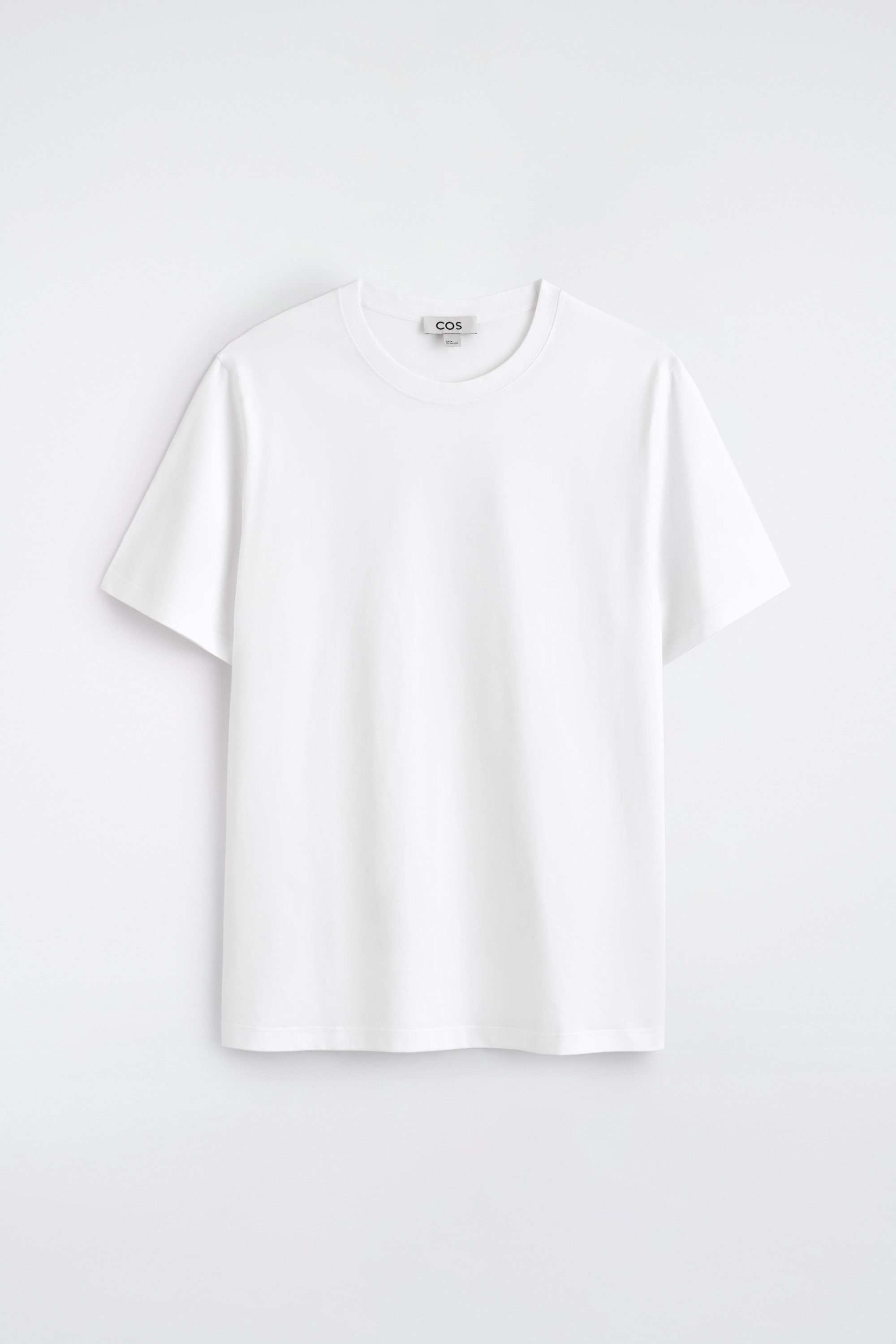 TRICOU DIN BUMBAC, CROIALĂ CLASICĂ - ALB/NEGRU