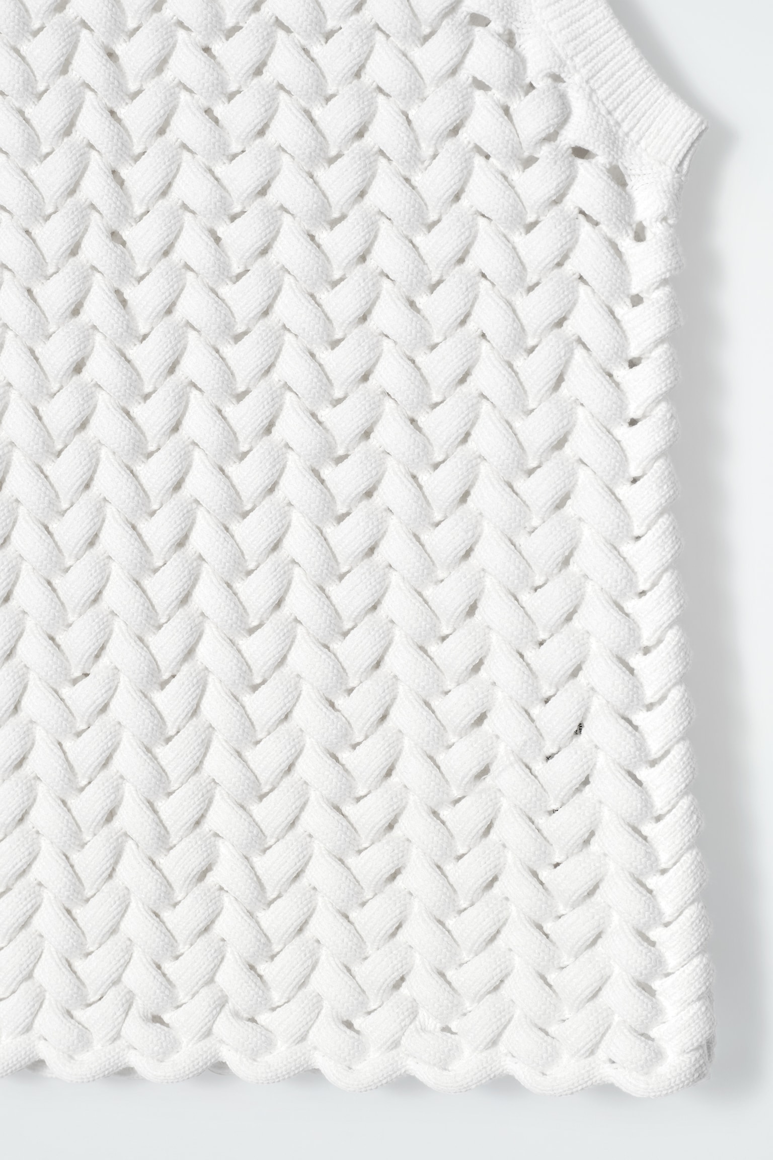 OPEN-KNIT VEST - WHITE - 5