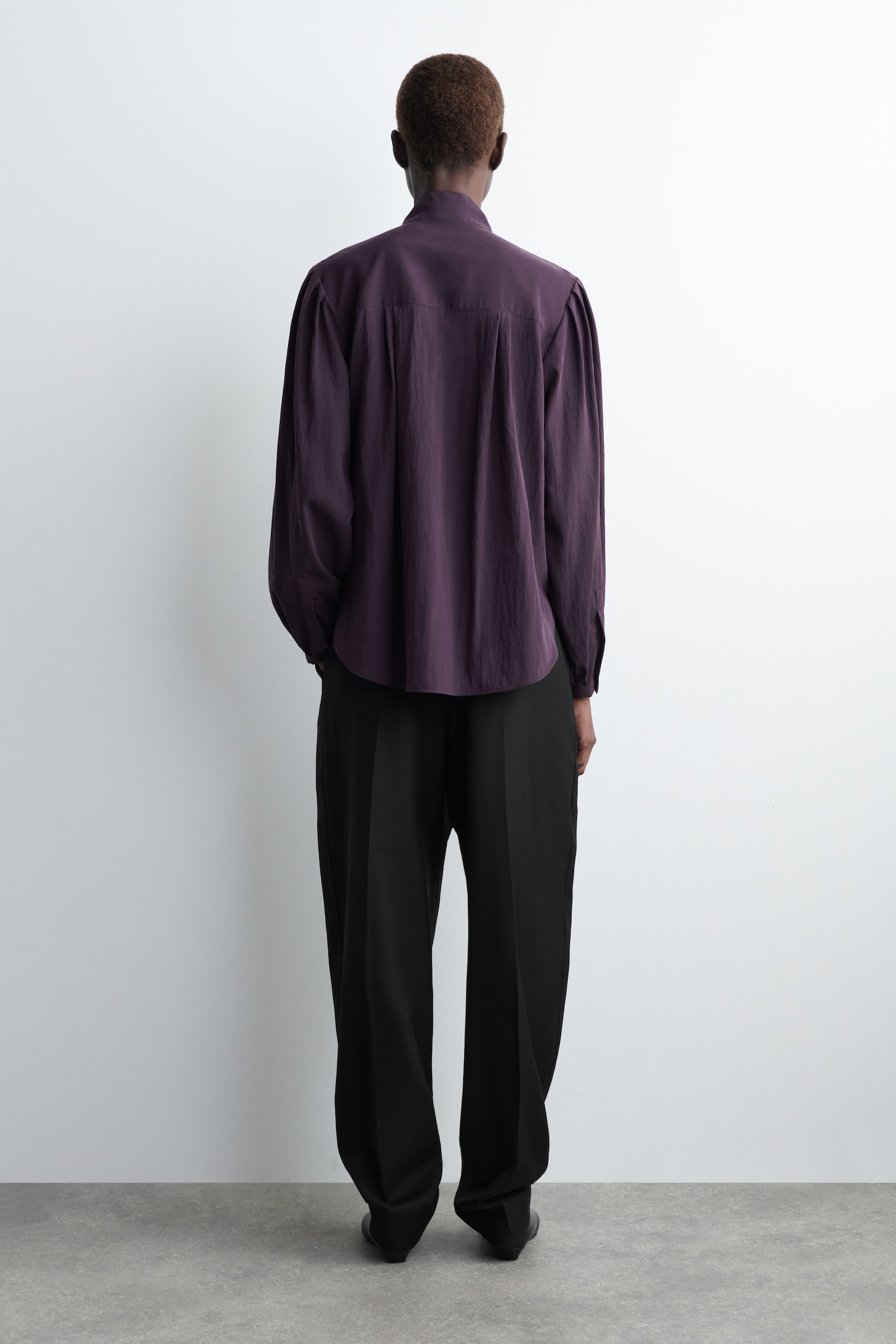 BLŮZA S DETAILY ŠÁTKU - PURPLE - 4