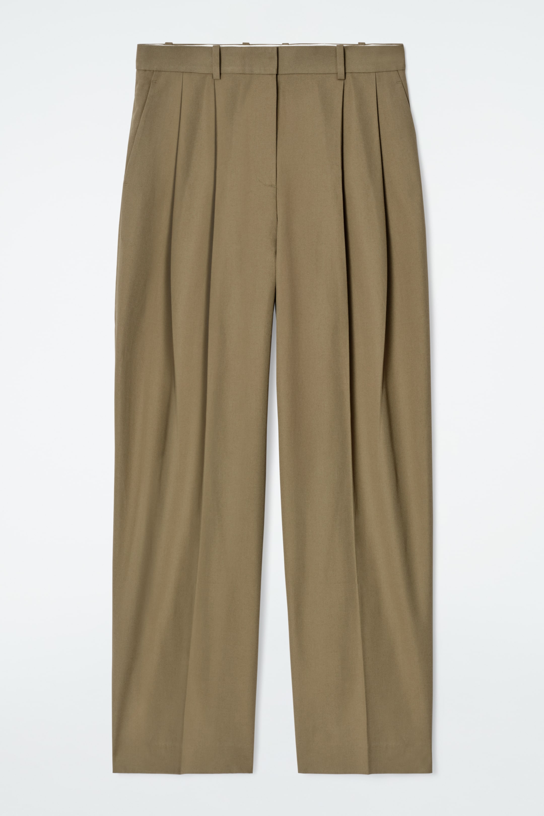 Zobacz większy obraz: SZEROKIE SPODNIE Z BAWEŁNY - KHAKI - ONA | H&M PL 5
