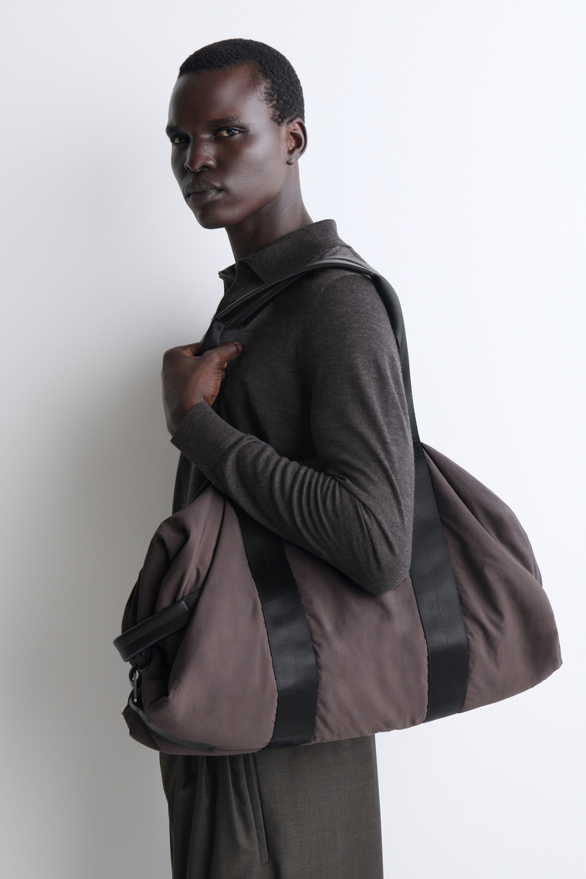 LEATHER-DETAIL DUFFEL BAG - NYLON - thumbnail 7