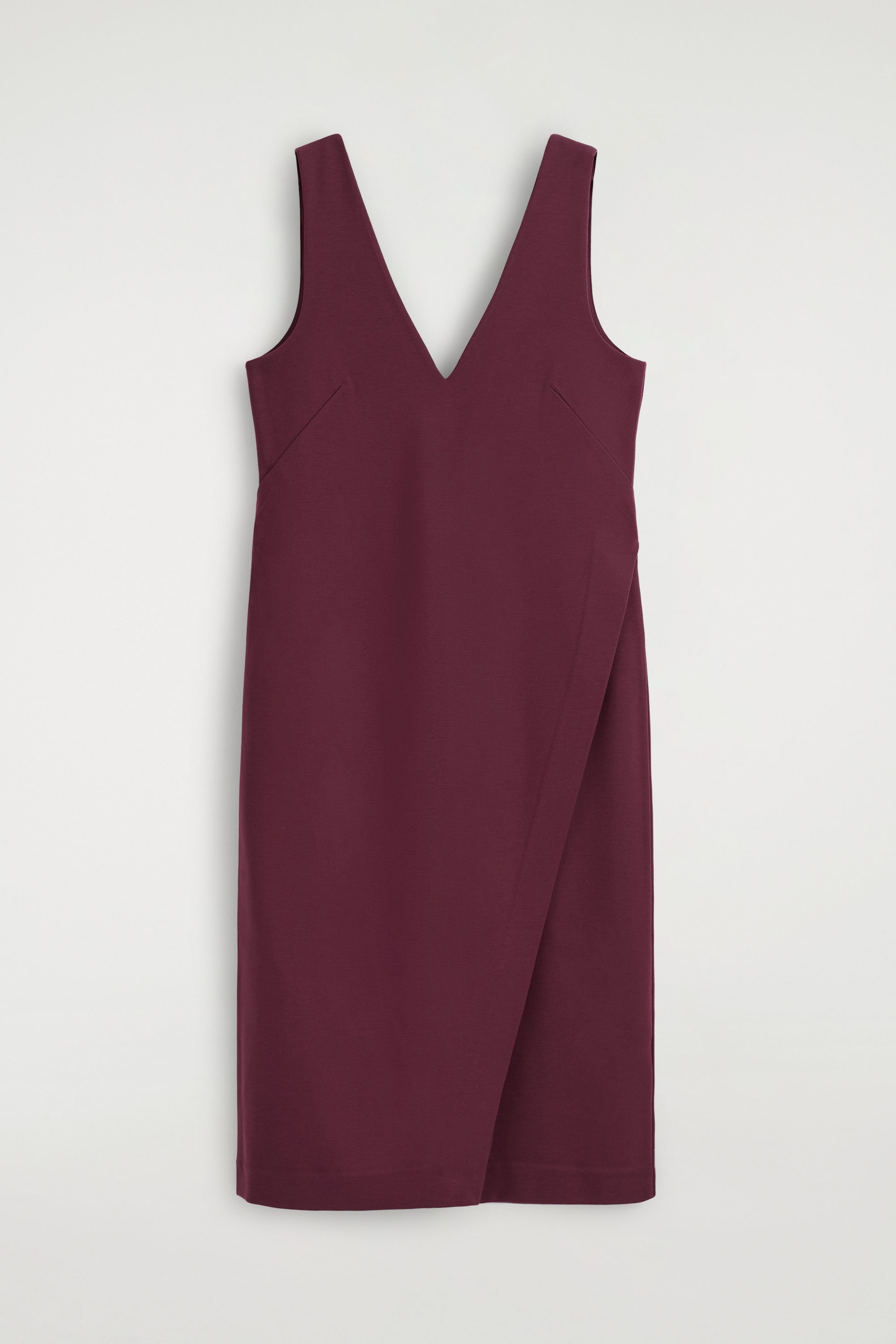 V-RINGAD MIDIKLÄNNING I OMLOTTDESIGN