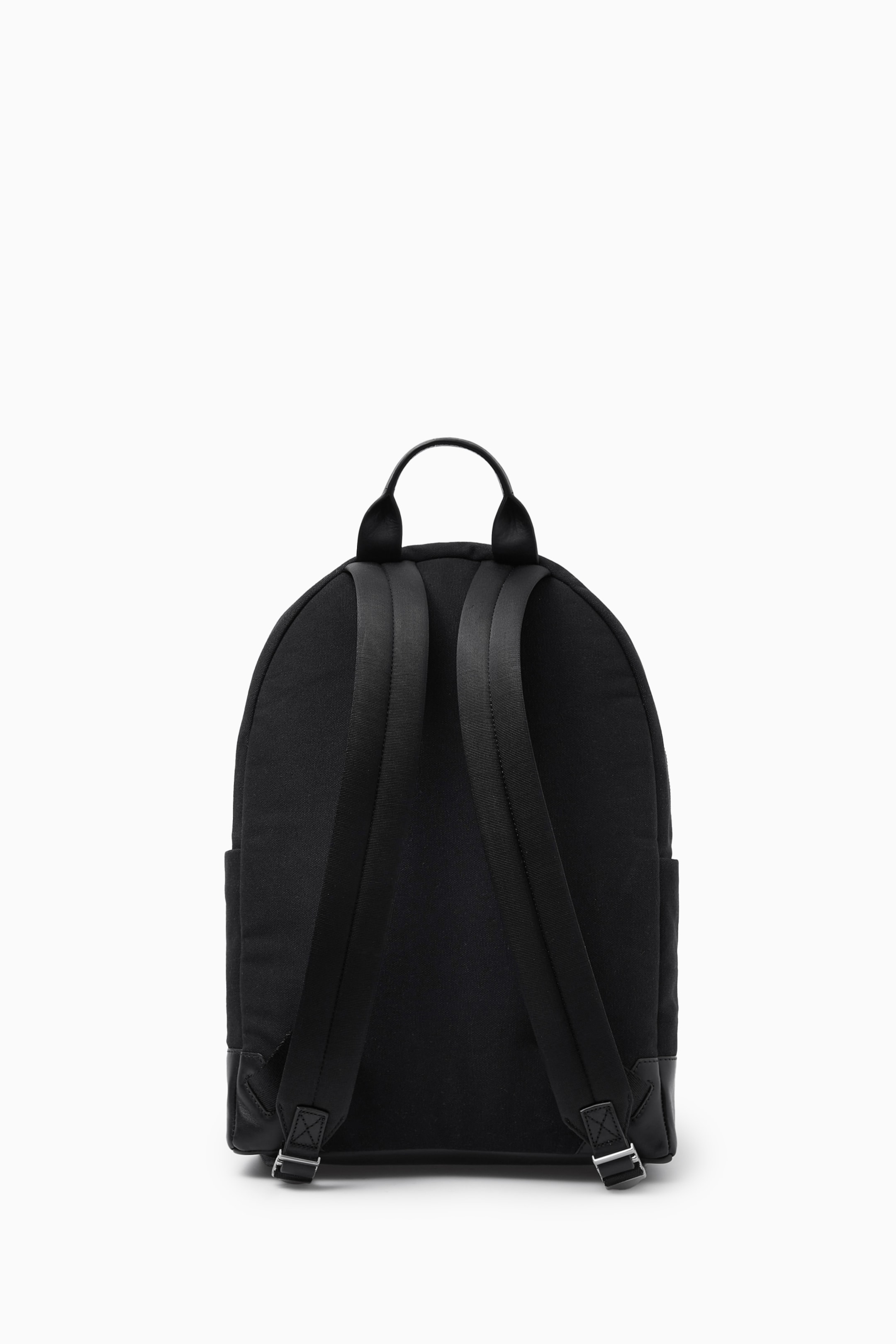 Grösseres Bild ansehen: RUCKSACK AUS CANVAS MIT LEDERBESATZ - SCHWARZ - HERREN | H&M CH 3