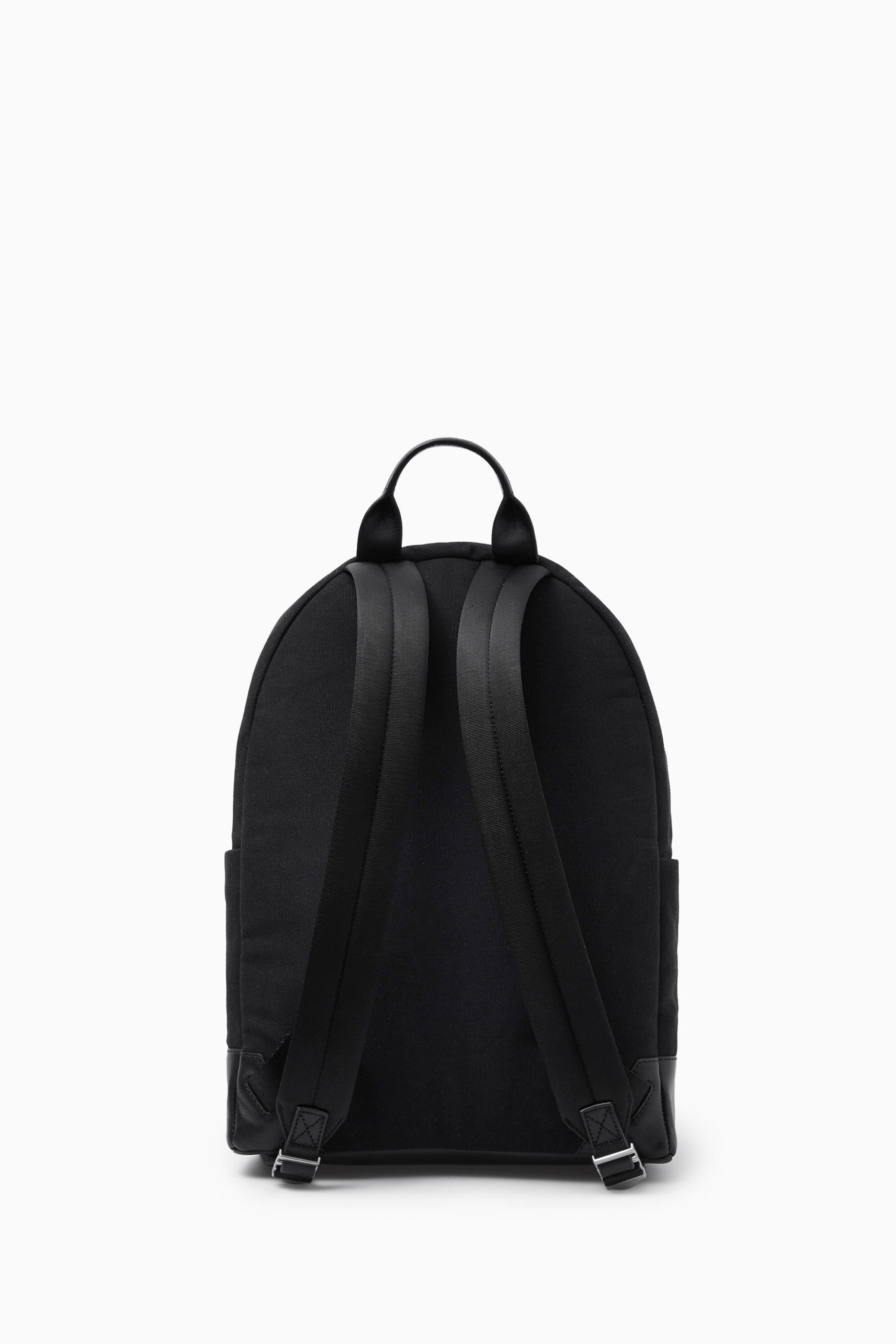 LEATHER-TRIMMED CANVAS BACKPACK