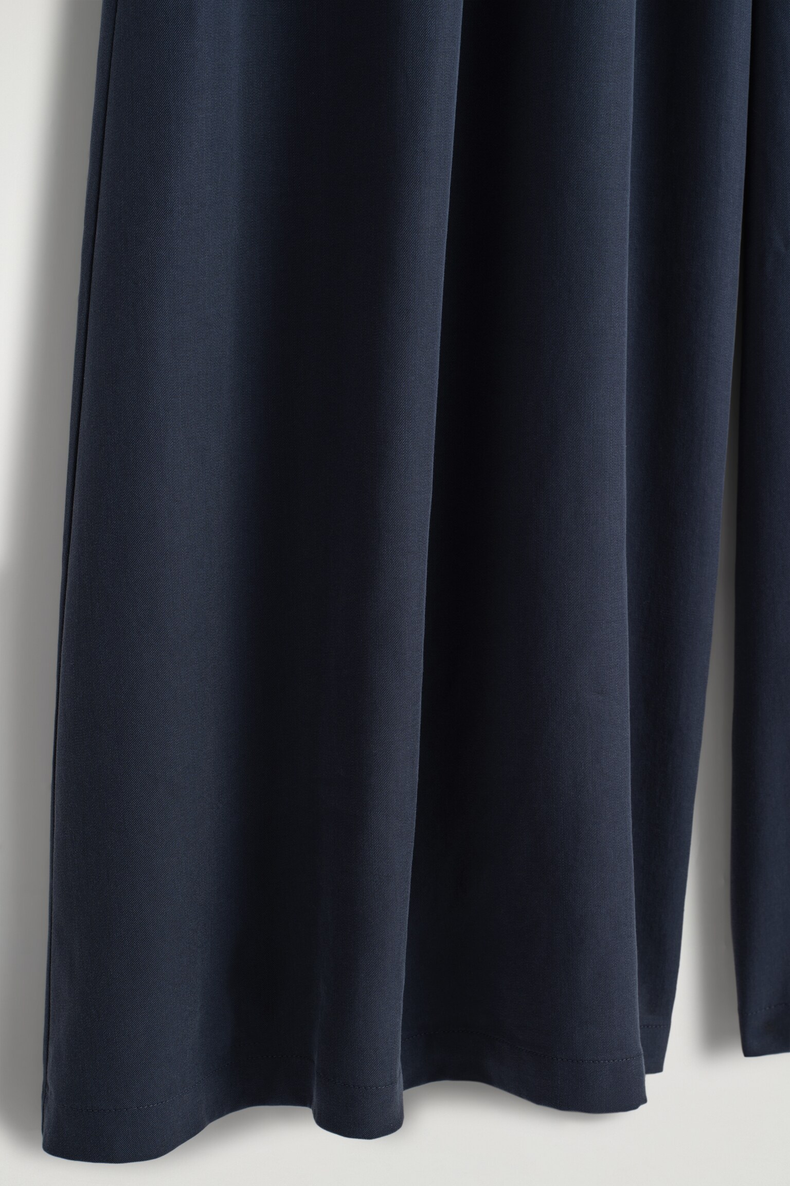 PANTALON PALAZZO EN SERGÉ - BLEU MARINE/NOIR - 7
