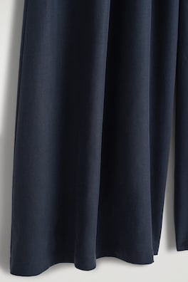 TWILL PALAZZO TROUSERS — NAVY 2