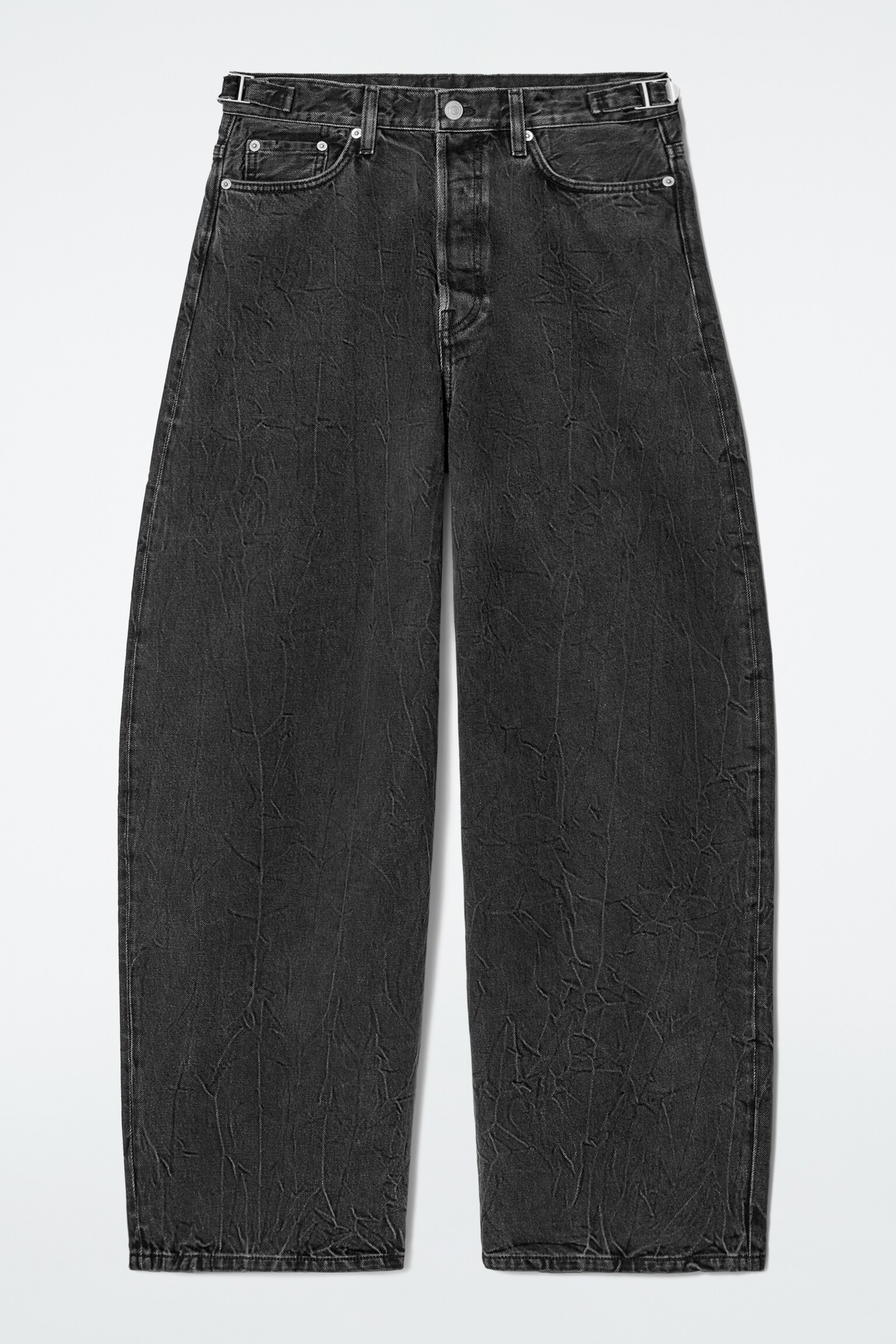 COAST WIDE-LEG JEANS - CRINKLED BLACK/BLUE - 1