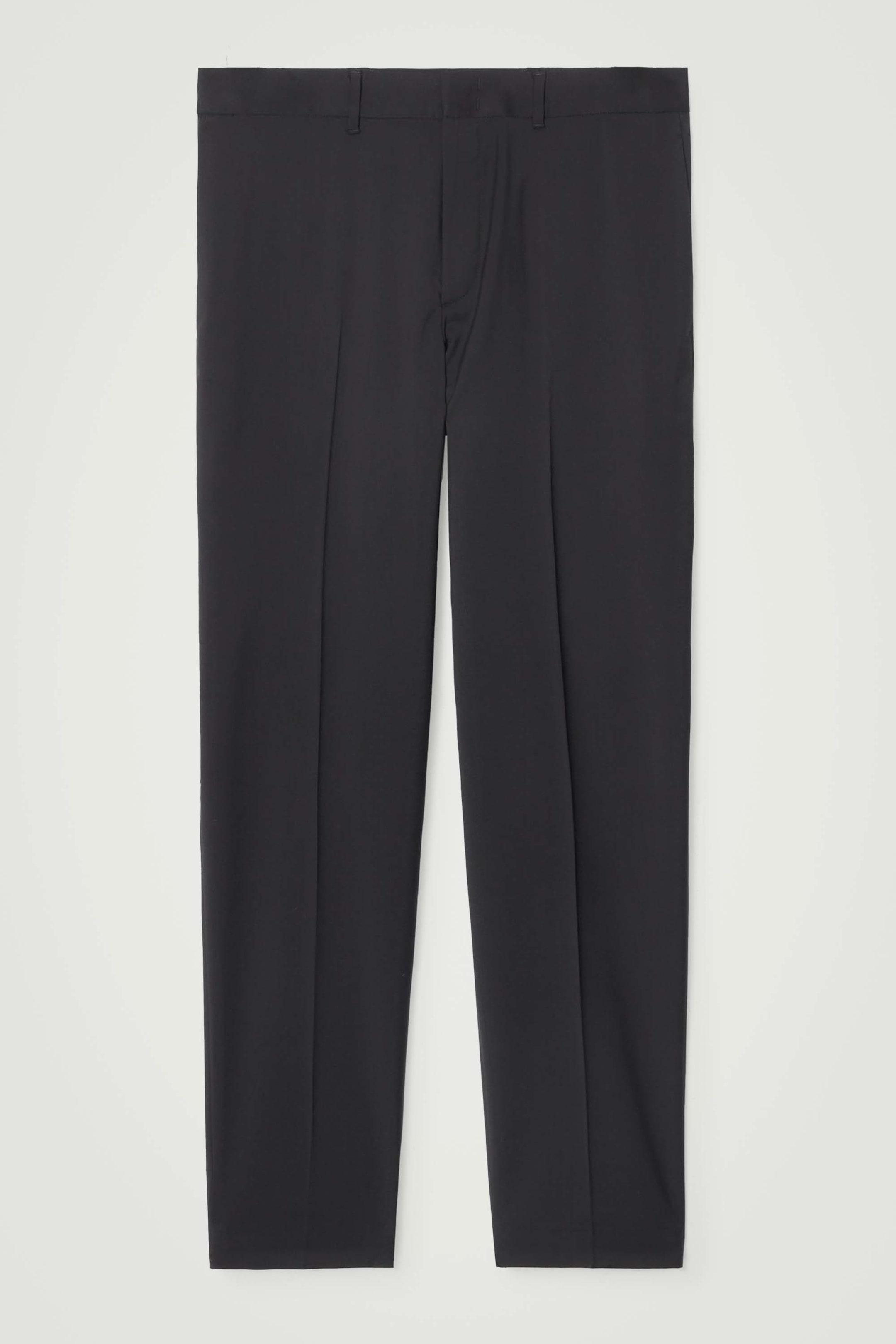 WOOL STRAIGHT-LEG TROUSERS