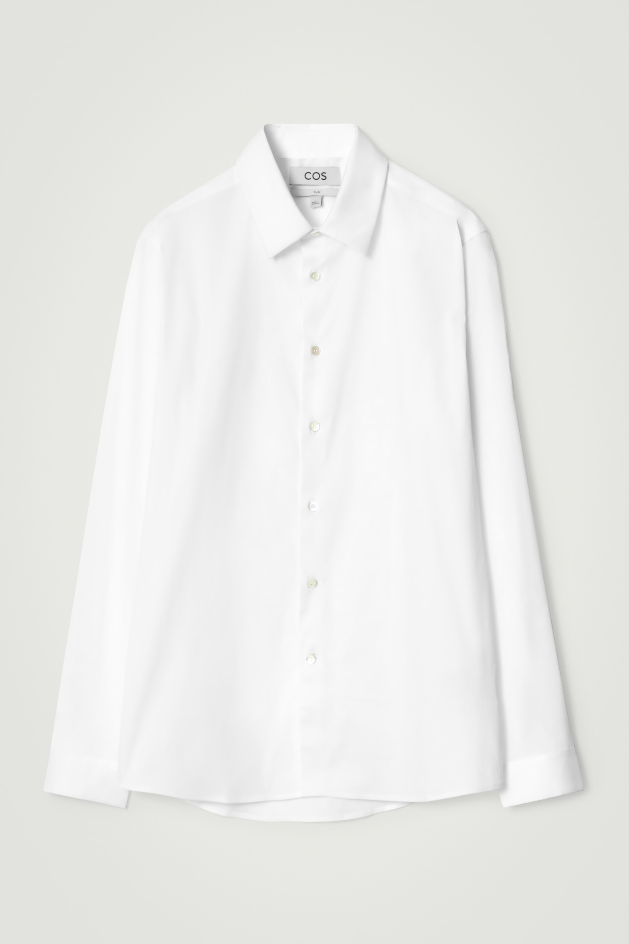 SLIM TAILORED POPLIN SHIRT - WHITE/NAVY/BLUE / STRIPED