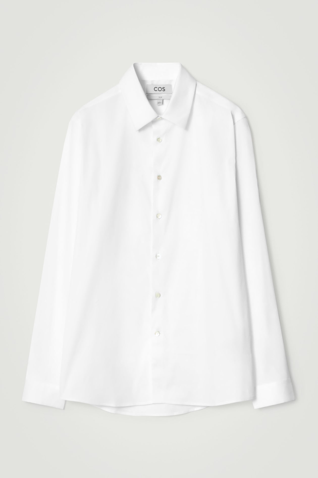 SLIM TAILORED POPLIN SHIRT — WHITE