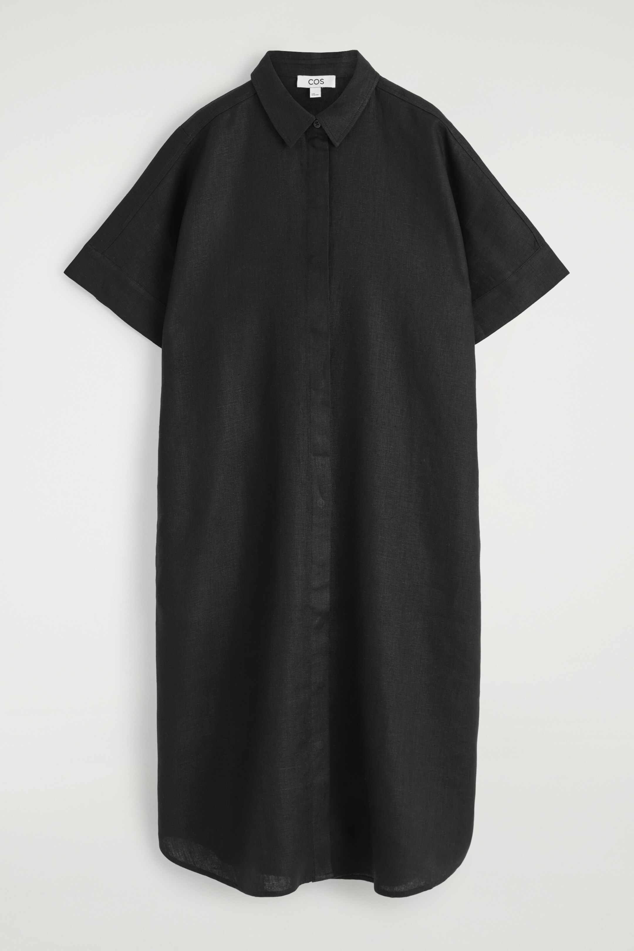 Vezi imaginea mai mare: ROCHIE CĂMAȘĂ MIDI DIN IN - NEGRU - FEMEI | H&M RO 5
