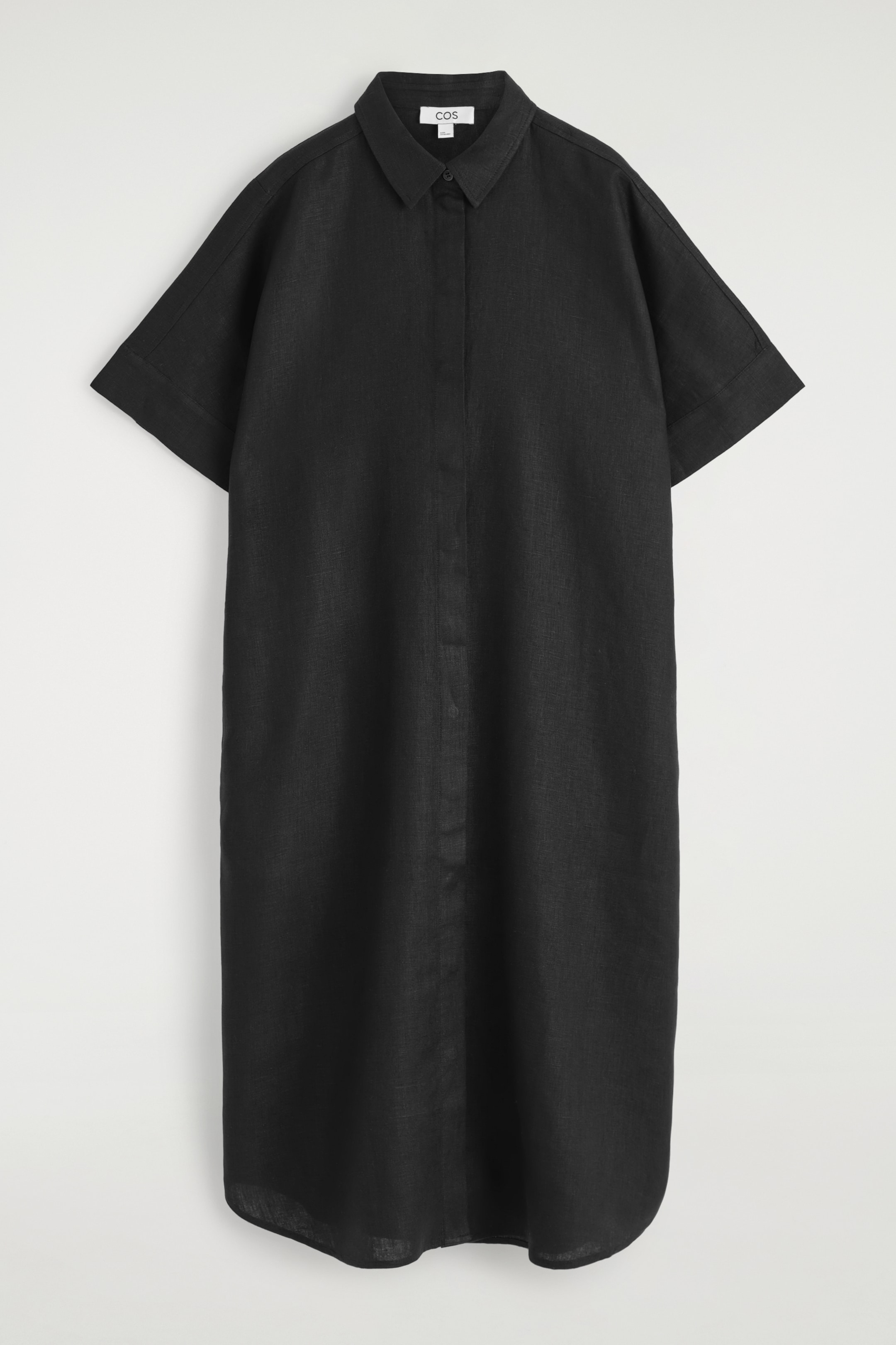 Преглед на по-голямо изображение: LINEN MIDI SHIRT DRESS - ЧЕРНО - ЖЕНИ | H&M BG 5
