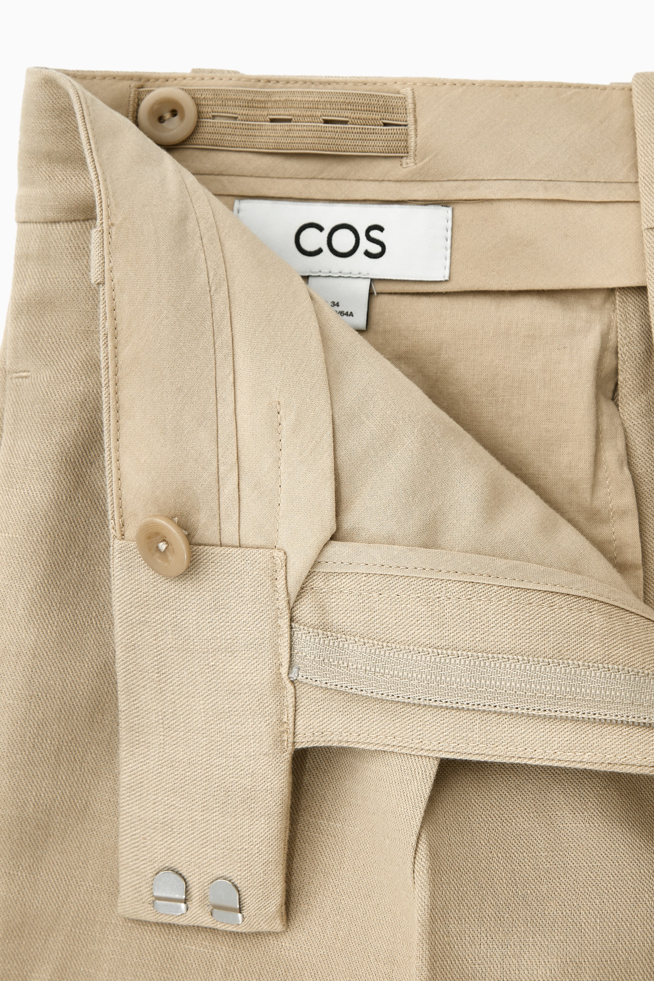 RELAXEDTAILOREDLINENWIDE-LEGTROUSERS