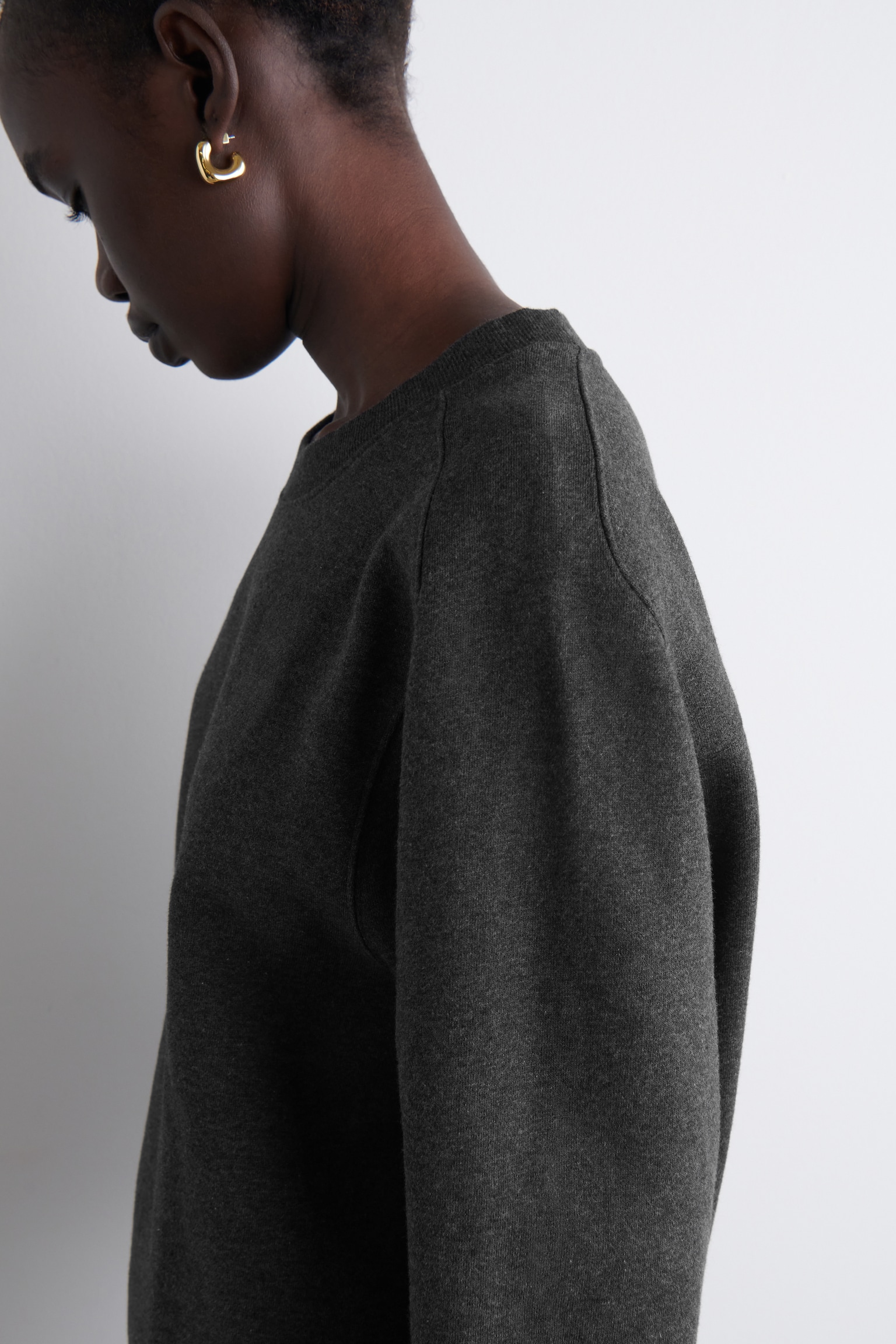 COTTON SWEATSHIRT - DARK-GREY MÉLANGE - 6