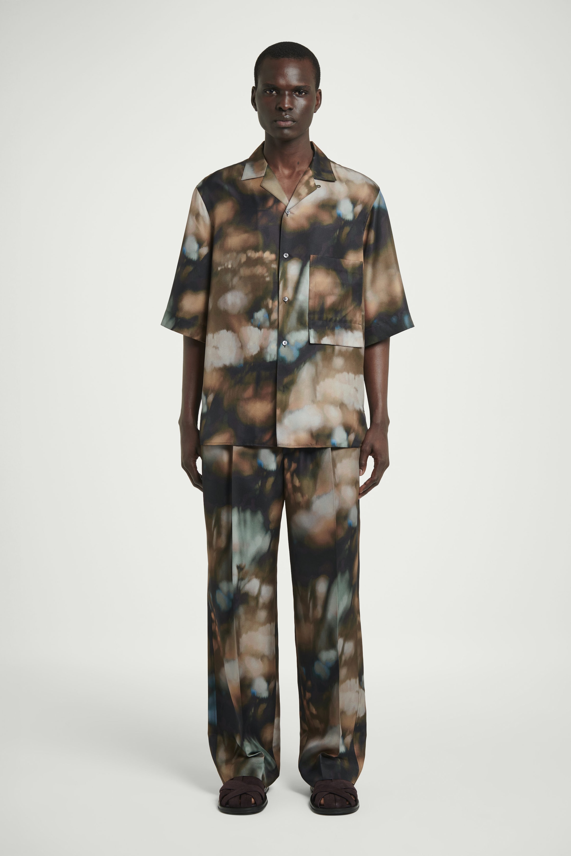 ELASTICATED SILK PANTS