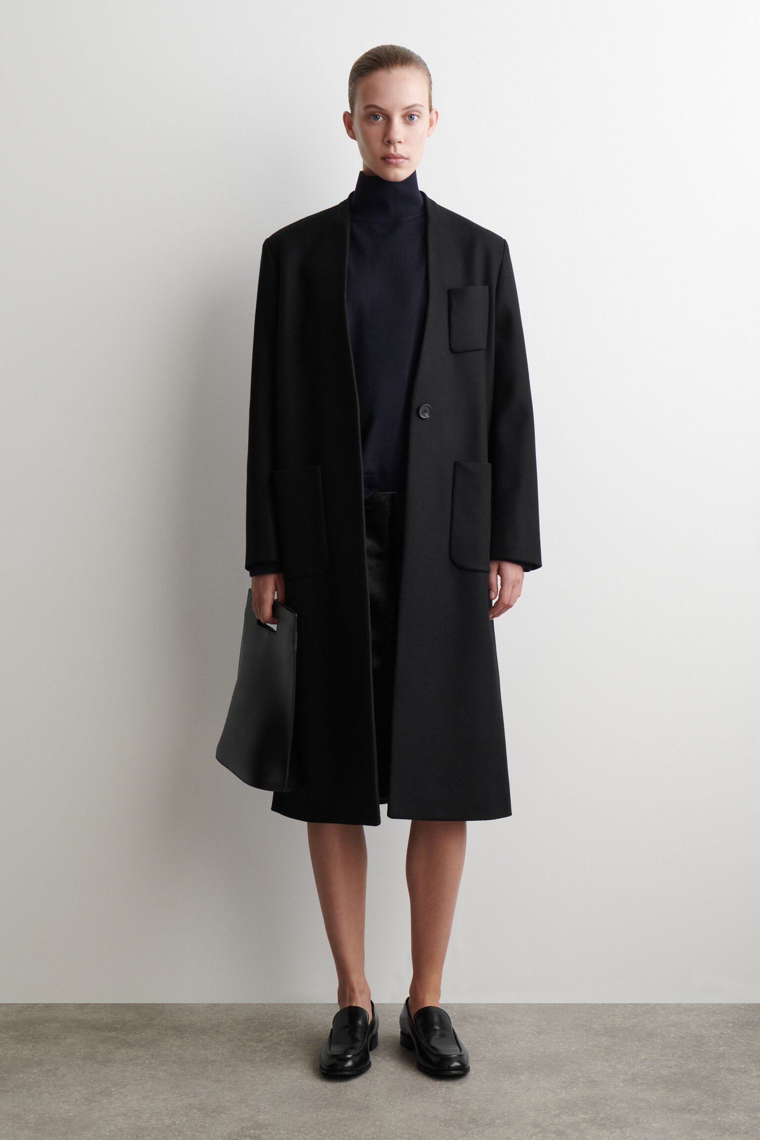 SVETER S ROLÁKOM Z MERINO VLNY - NAVY/TMAVOŠEDÁ MELÍROVANÁ/DARK-RED MÉLANGE - 5