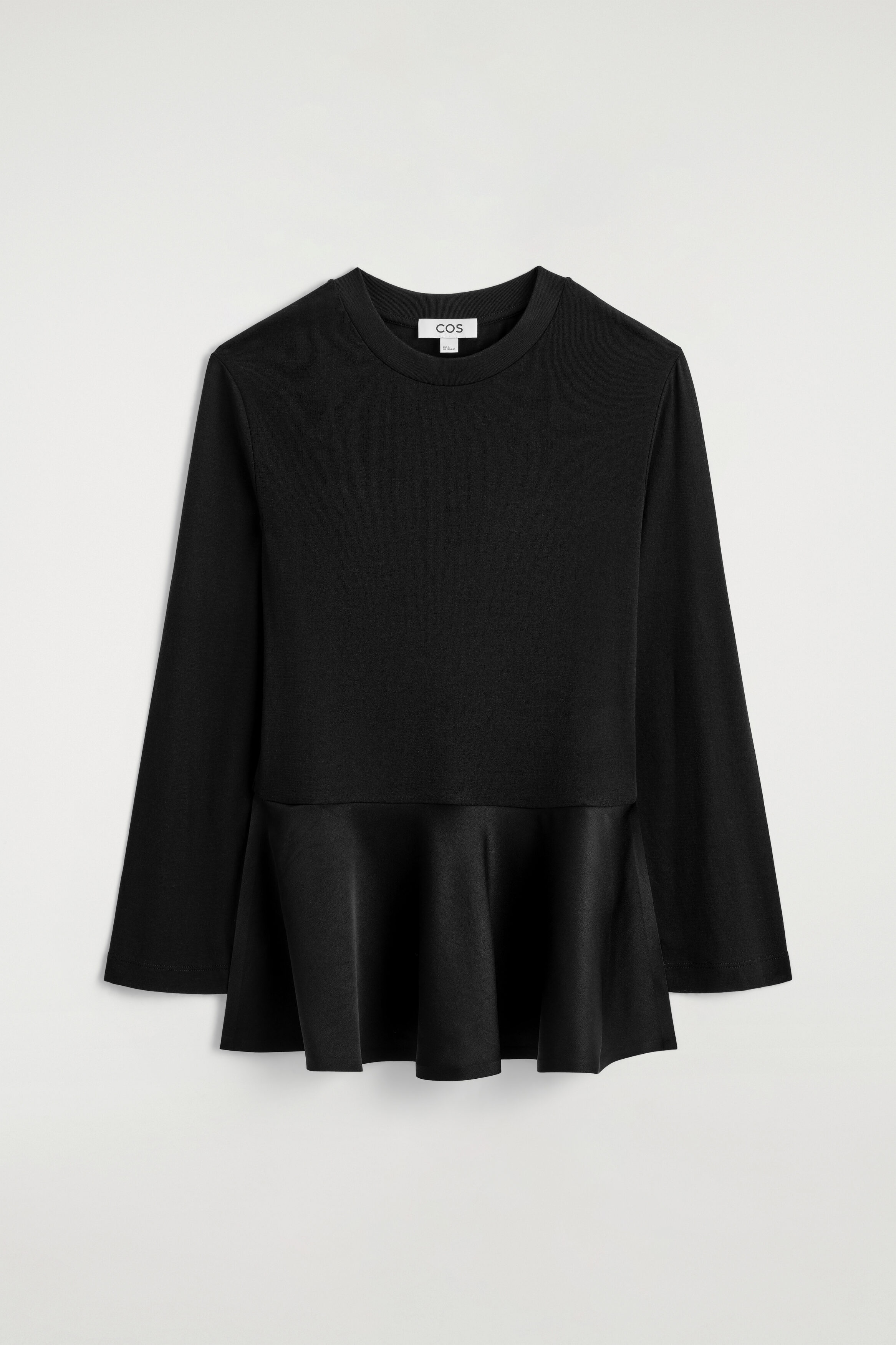 SATIN-PEPLUM JERSEY TOP thumbnail 7
