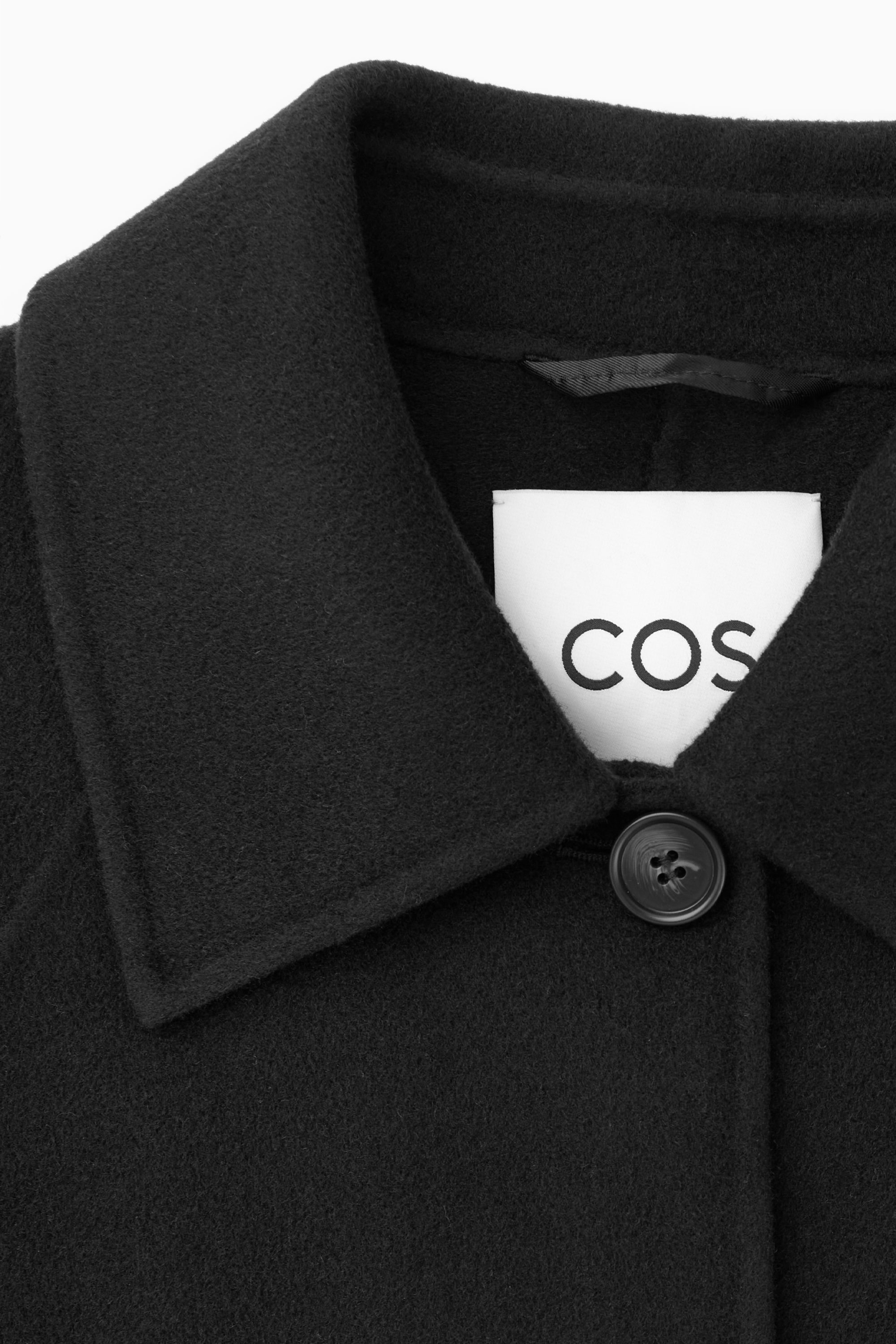 DOUBLE-FACED WOOL JACKET - BLACK | COS