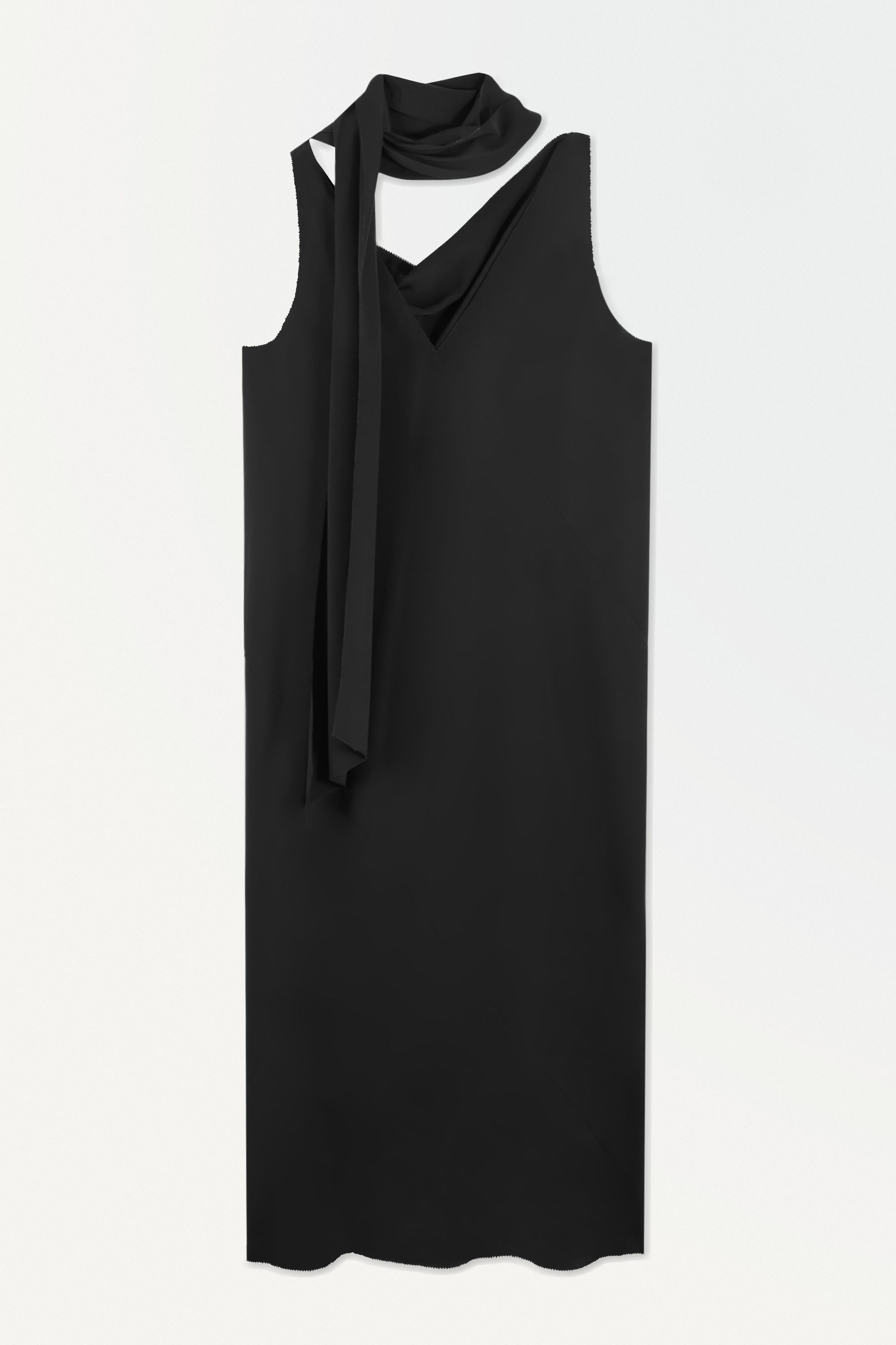 THE SILK SCARF DRESS - BLACK | COS
