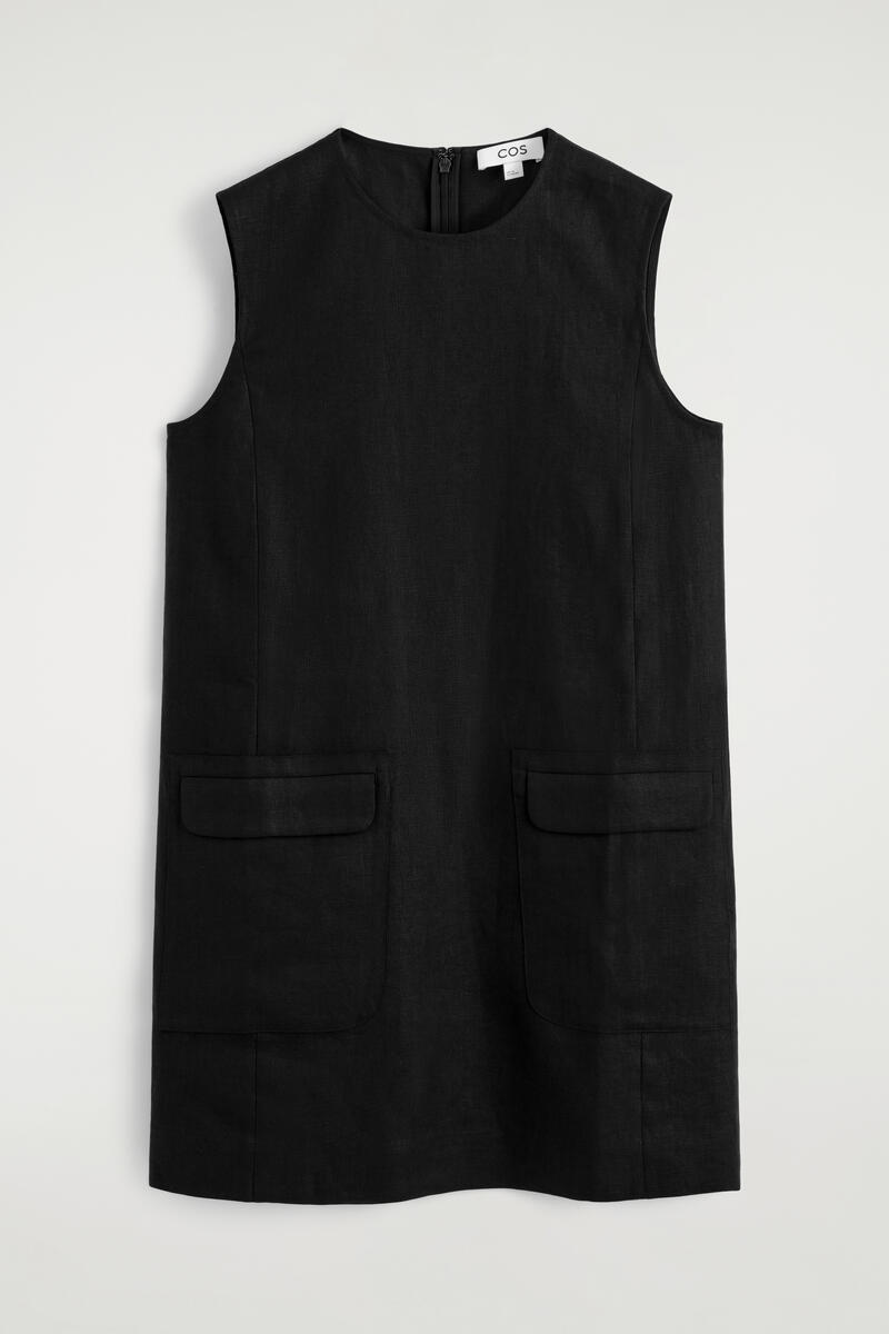 Linen Mini Shift Dress