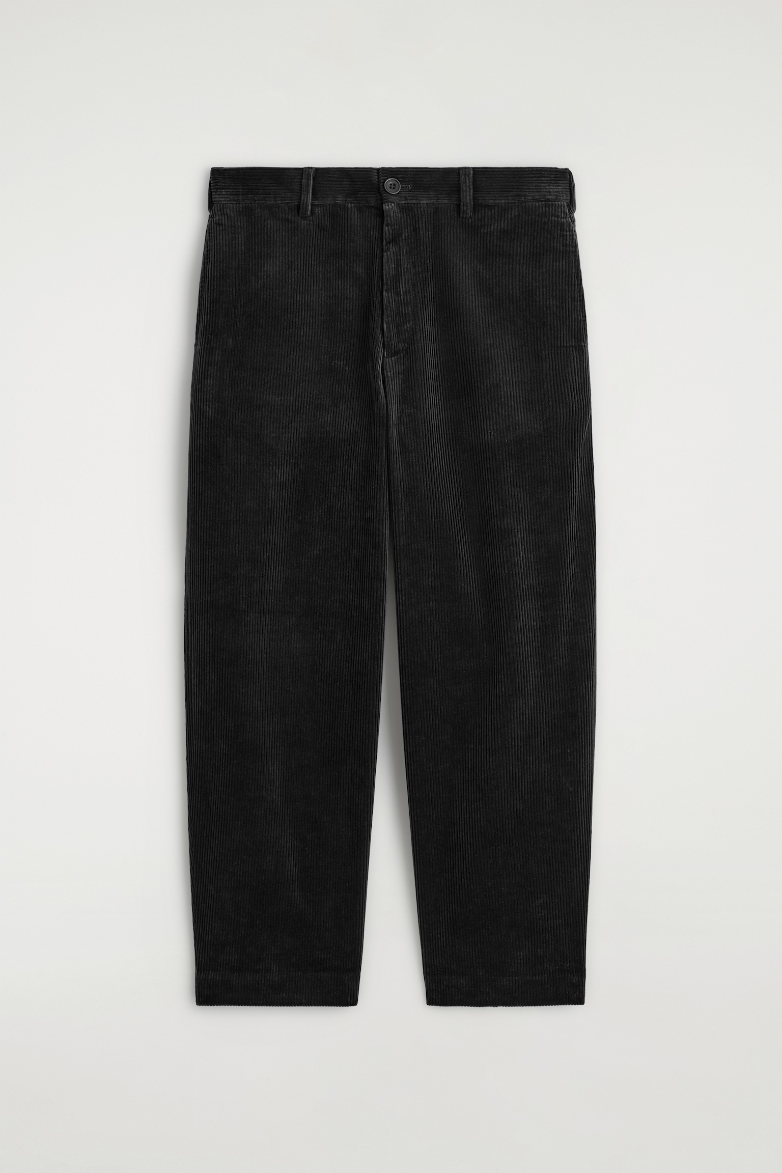 PANTALON LARGE EN VELOURS CÔTELÉ - NOIR/TURQUOISE FONCÉ - 2