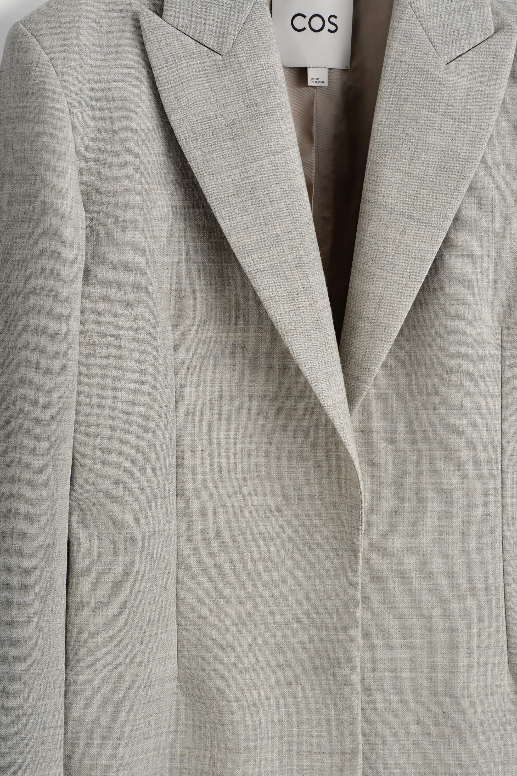 STRUCTURED WOOL-BLEND BLAZER