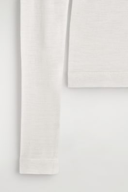 SLIM MERINO WOOL TOP — CREAM 7