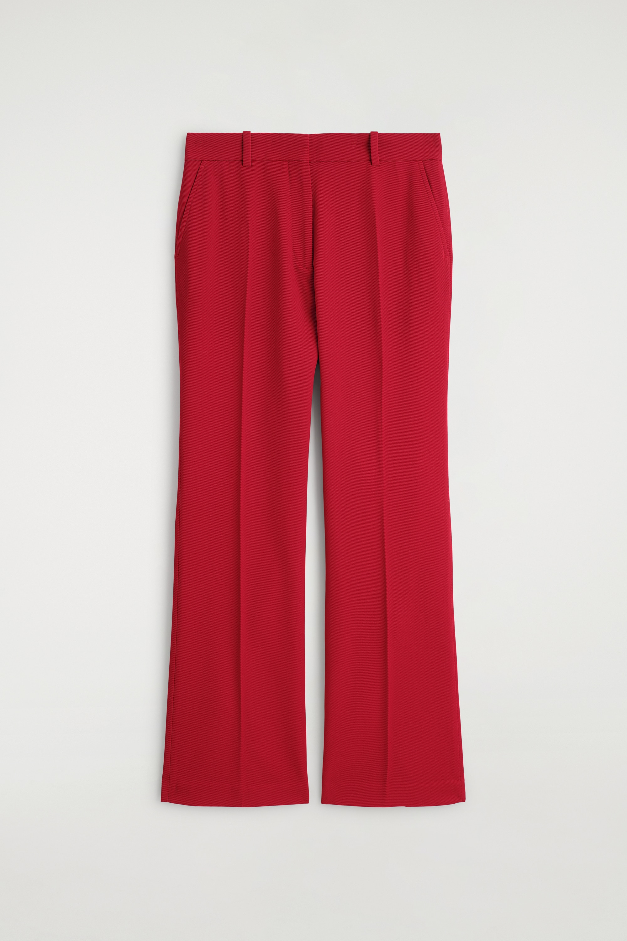 PANTALÓN STRAIGHT-LEG EN MEZCLA DE LANA - ROJO
