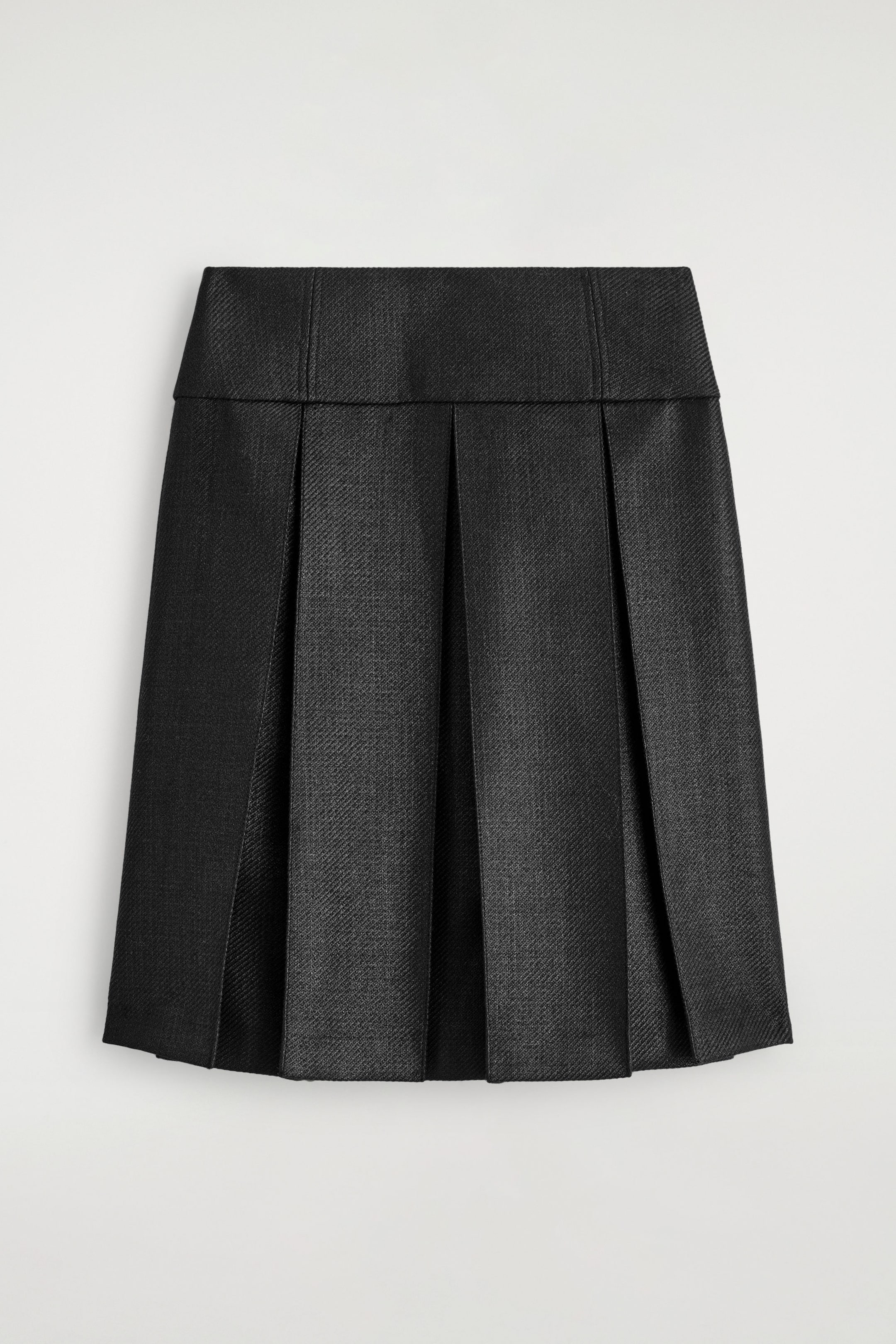 PLEATED WOOL-BLEND SKIRT