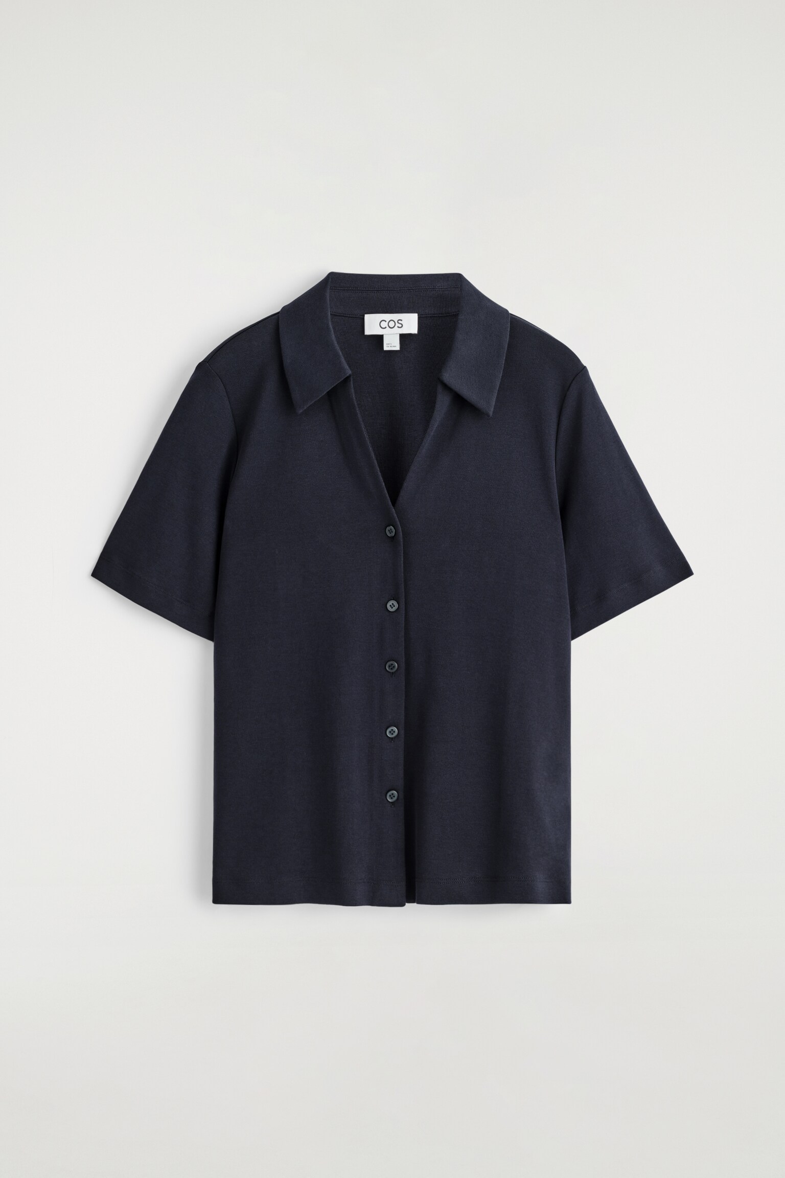 CHEMISE RESORT EN JERSEY DE COTON - BLEU MARINE/ROUILLE - 2