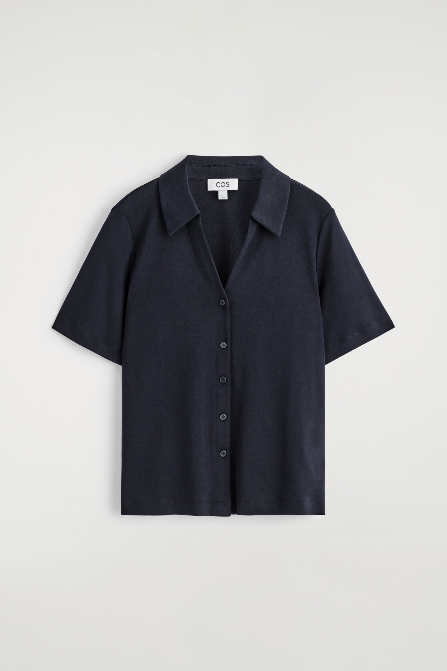 CHEMISE RESORT EN JERSEY DE COTON - BLEU MARINE/ROUILLE - 2