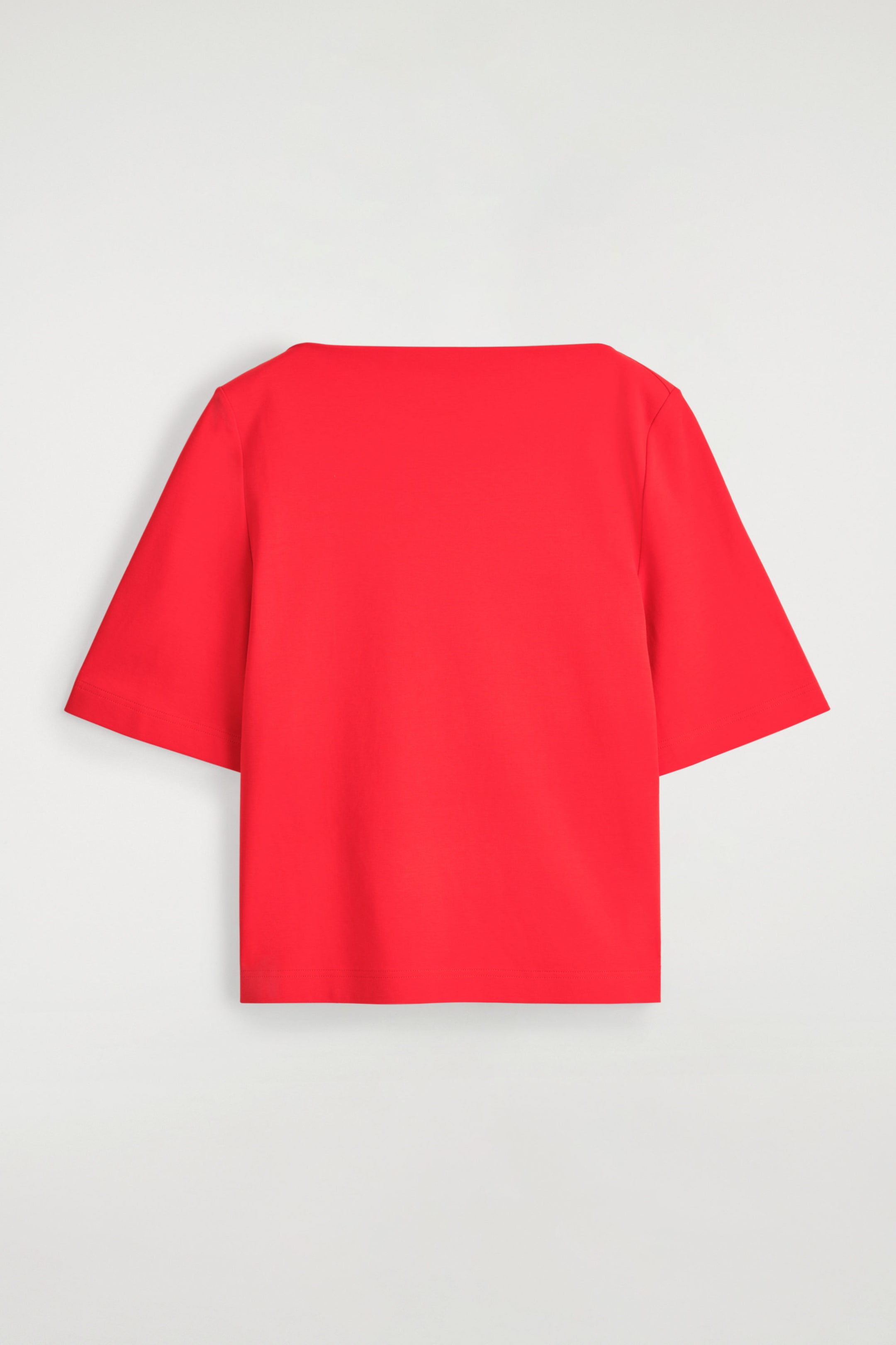 BOAT-NECK COTTON T-SHIRT