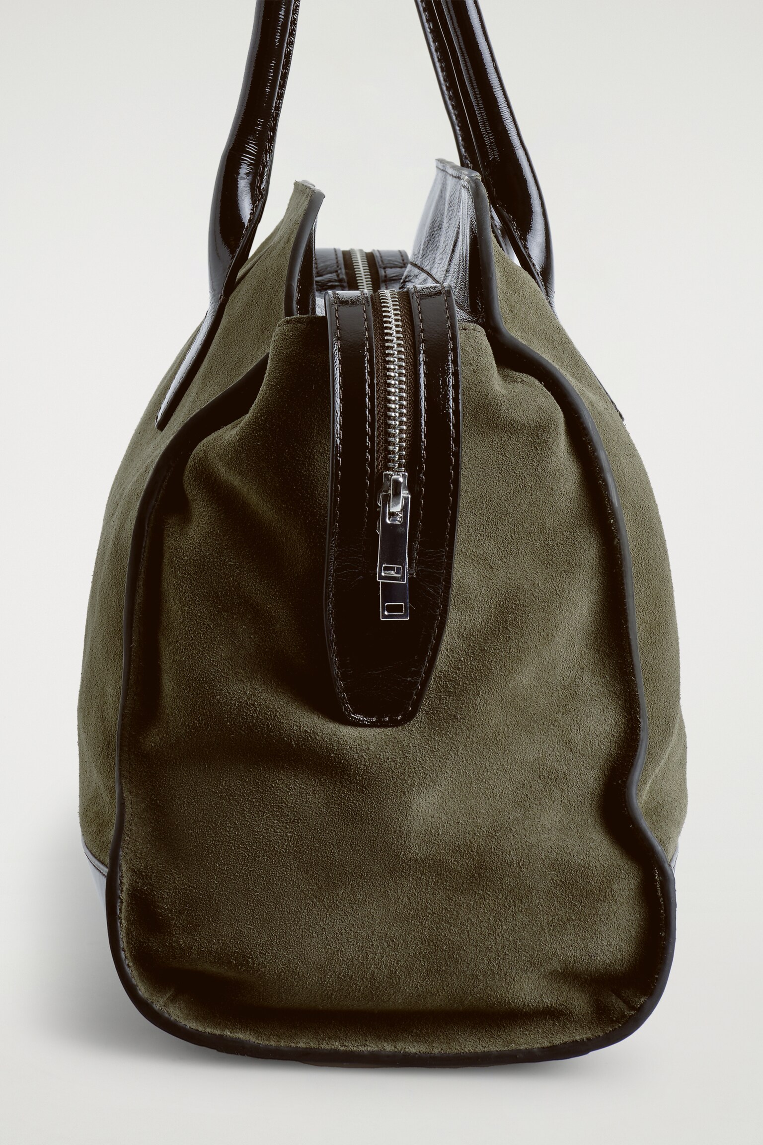 AVENUE TOTE BAG - SUEDE - TAUPE / DARK BROWN - 3