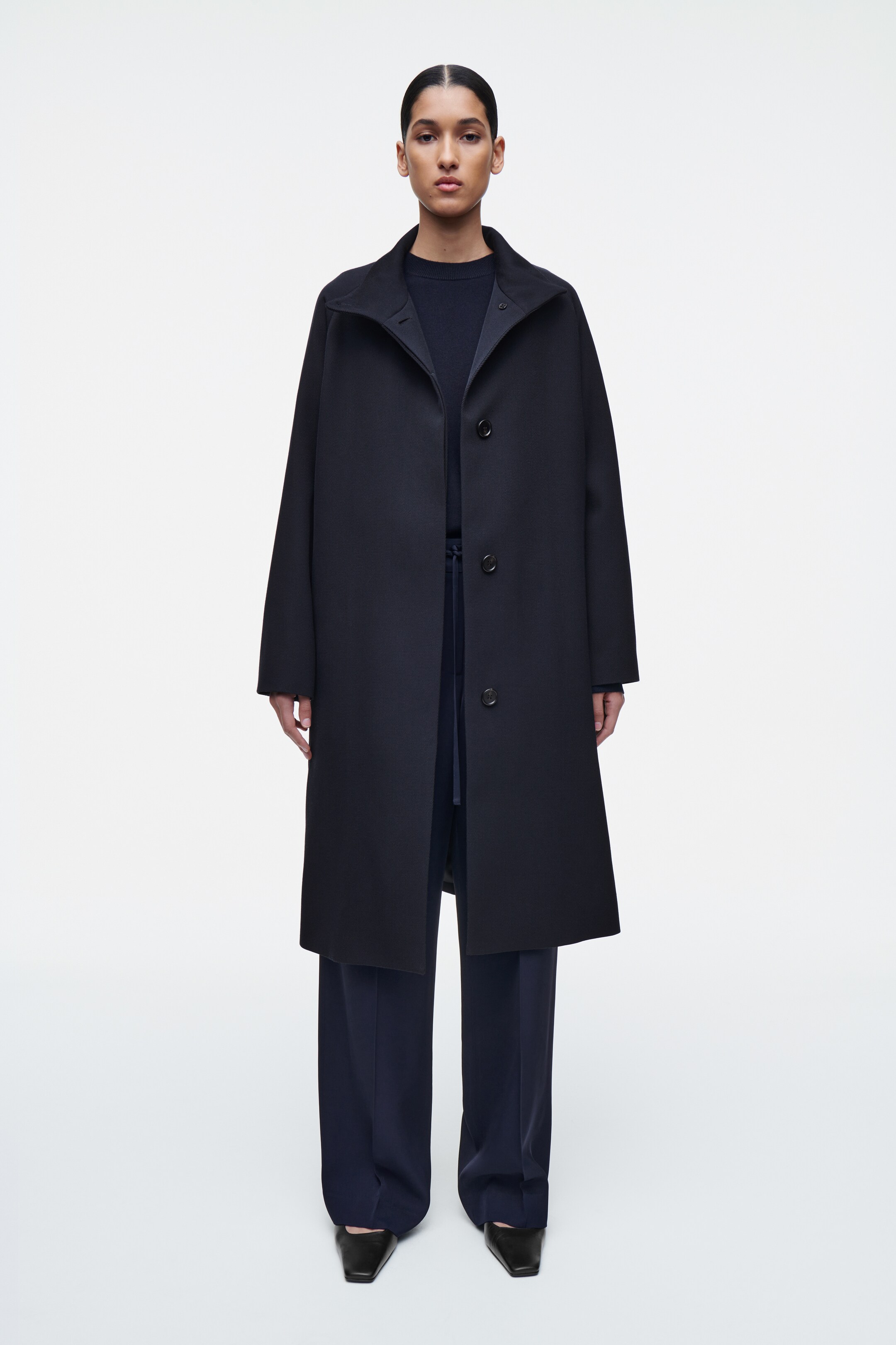 Visualizza immagine più grande: CAPPOTTO A TRAPEZIO IN MISTO LANA - BLU NAVY - DONNA | H&M IT 2
