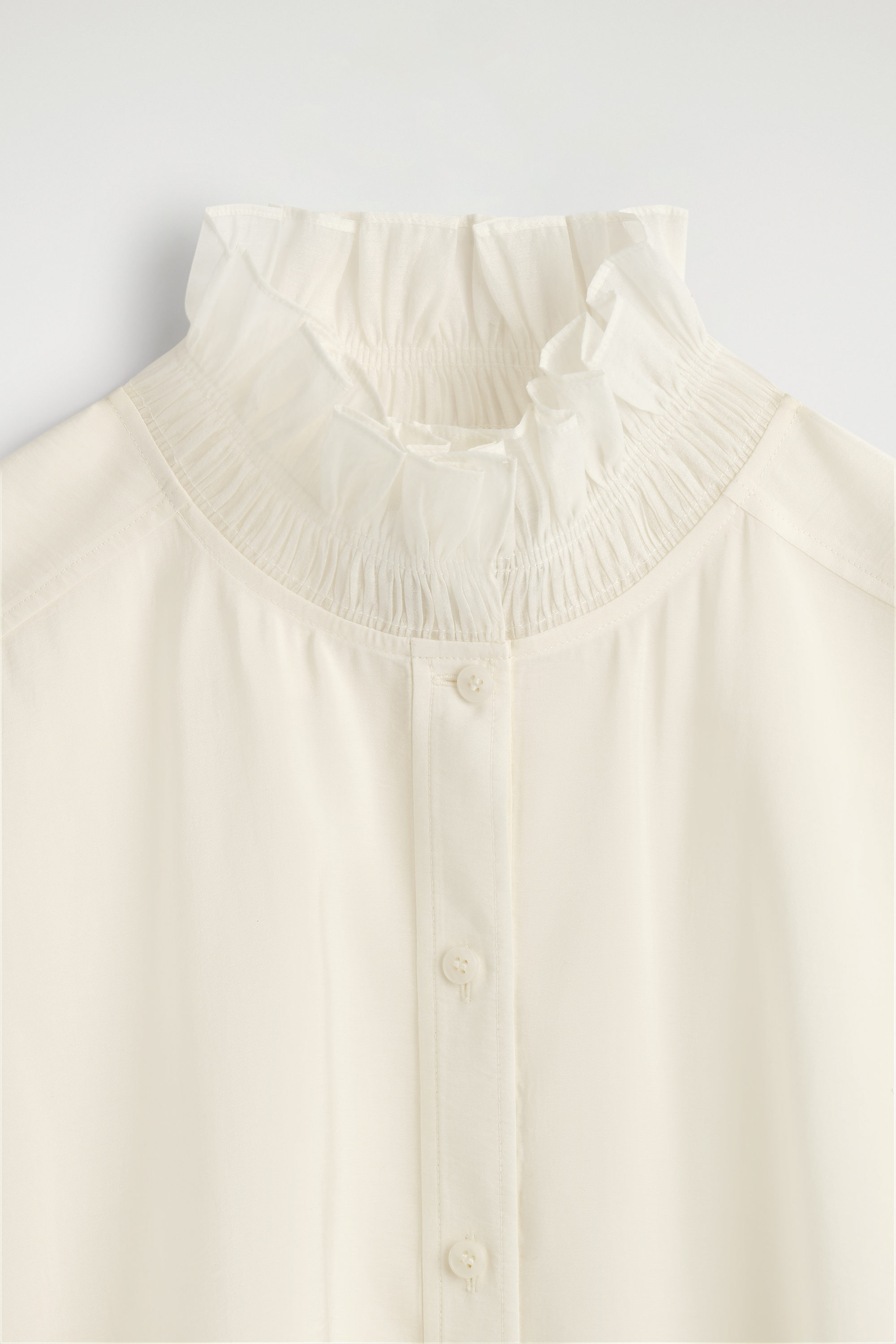 RUFFLE-COLLAR MODAL BLOUSE - IVORY | COS US