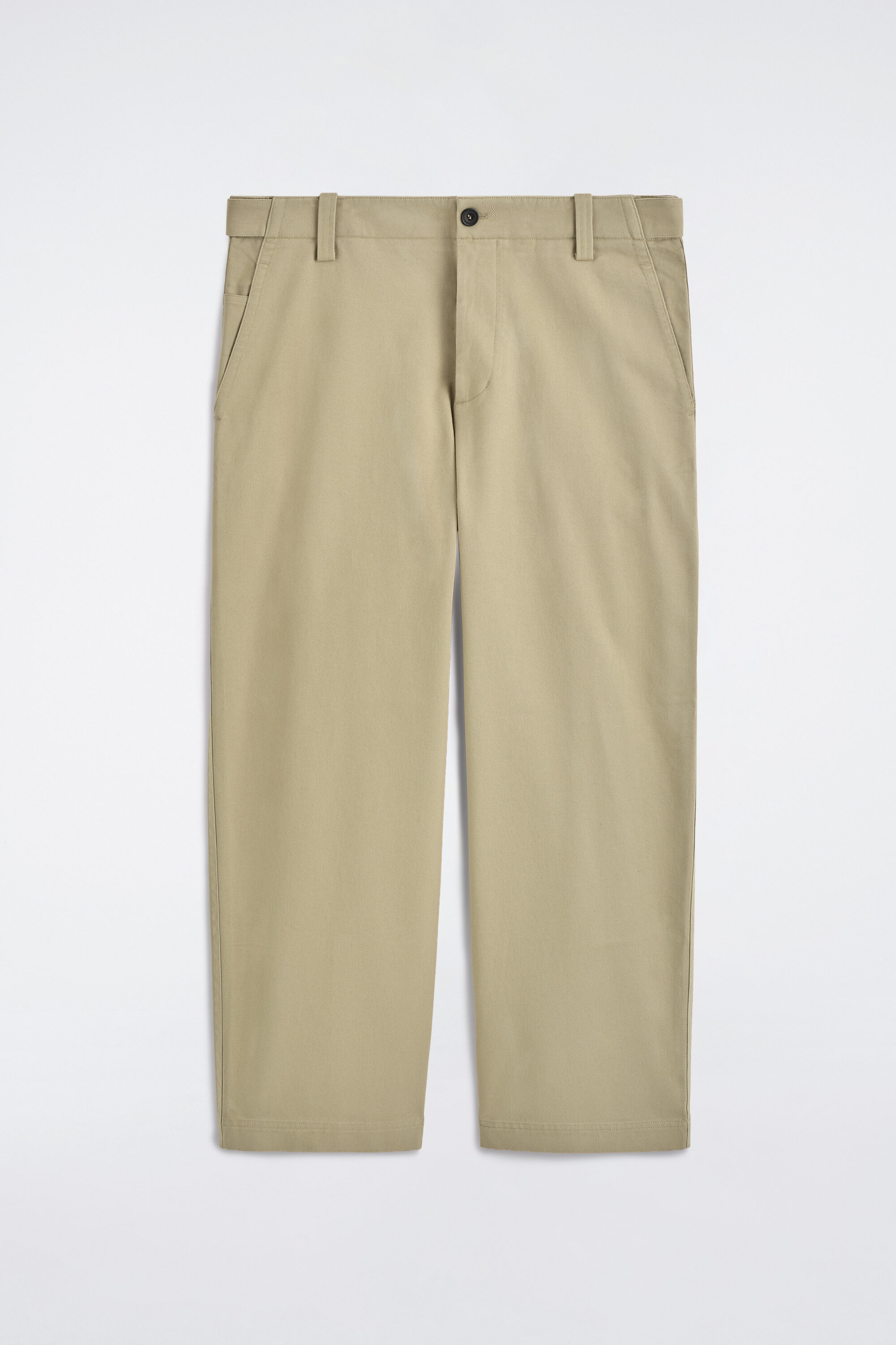 COTTON-TWILL RELAXED-FIT STRAIGHT-LEG PANTS - BEIGE | COS US