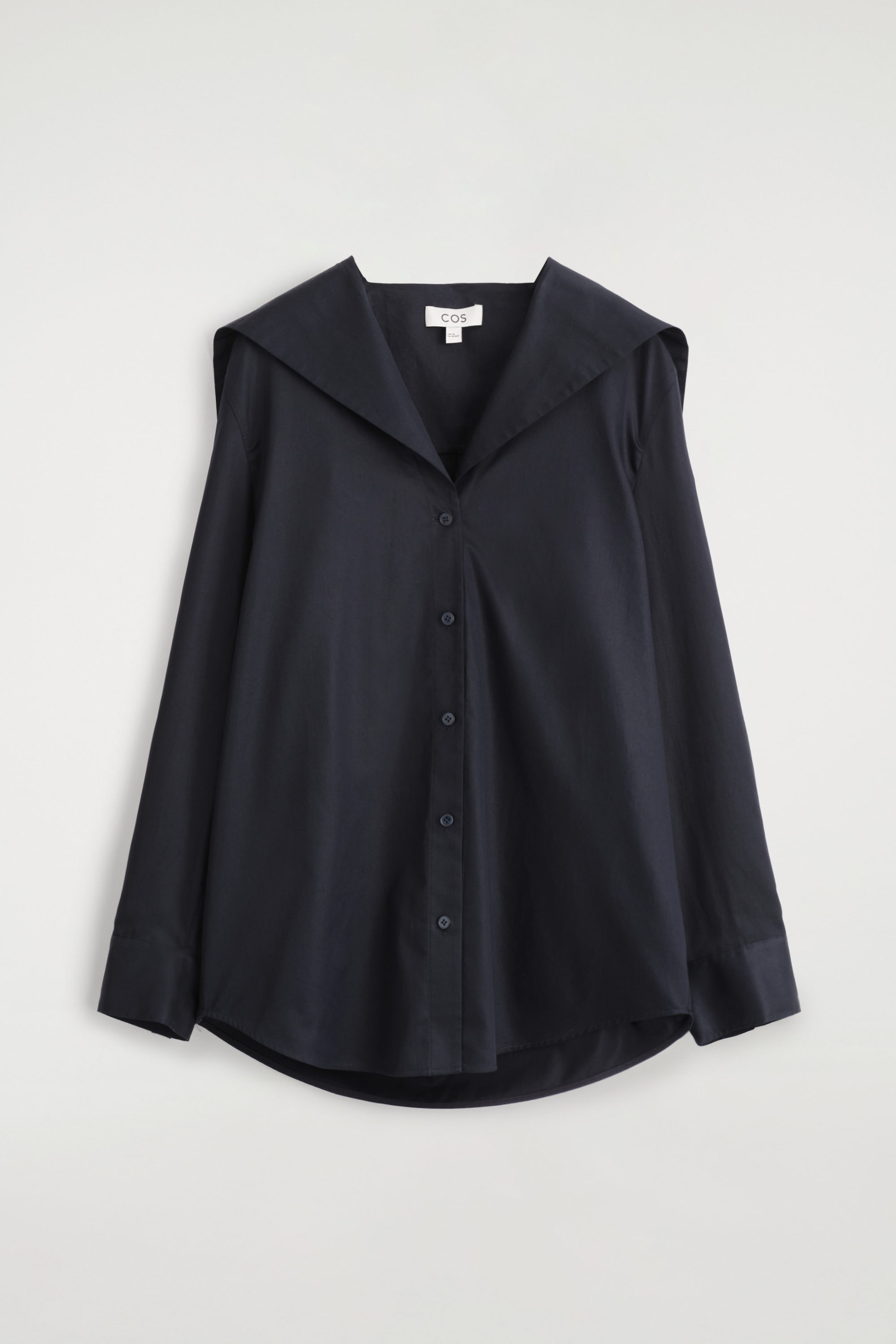 SAILOR-COLLAR COTTON SHIRT