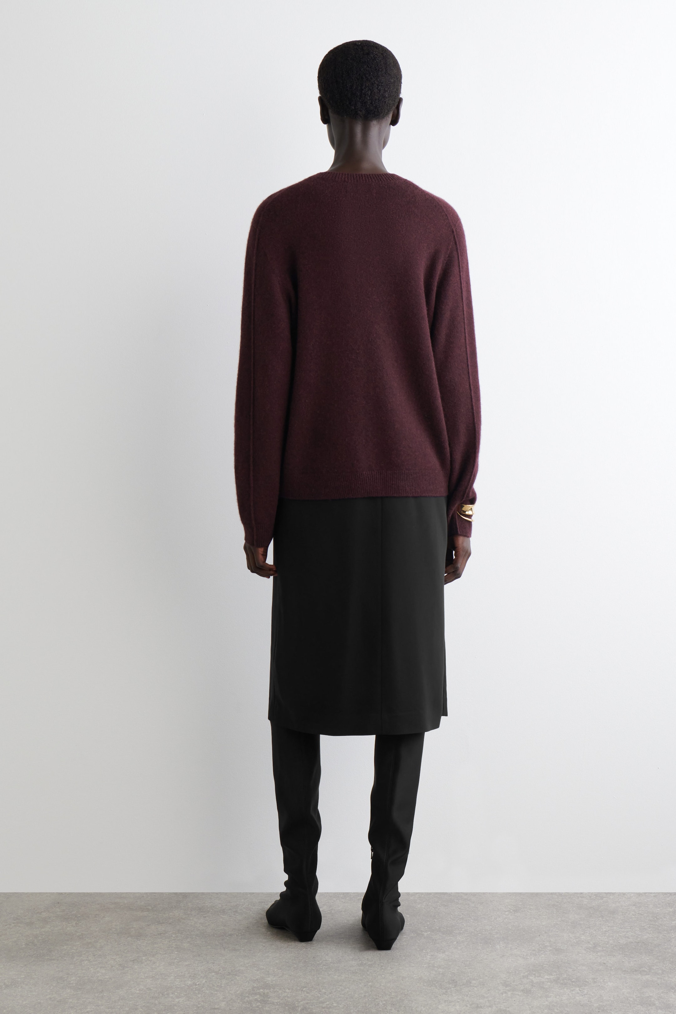 KASCHMIRPULLOVER MIT RUNDHALSAUSSCHNITT